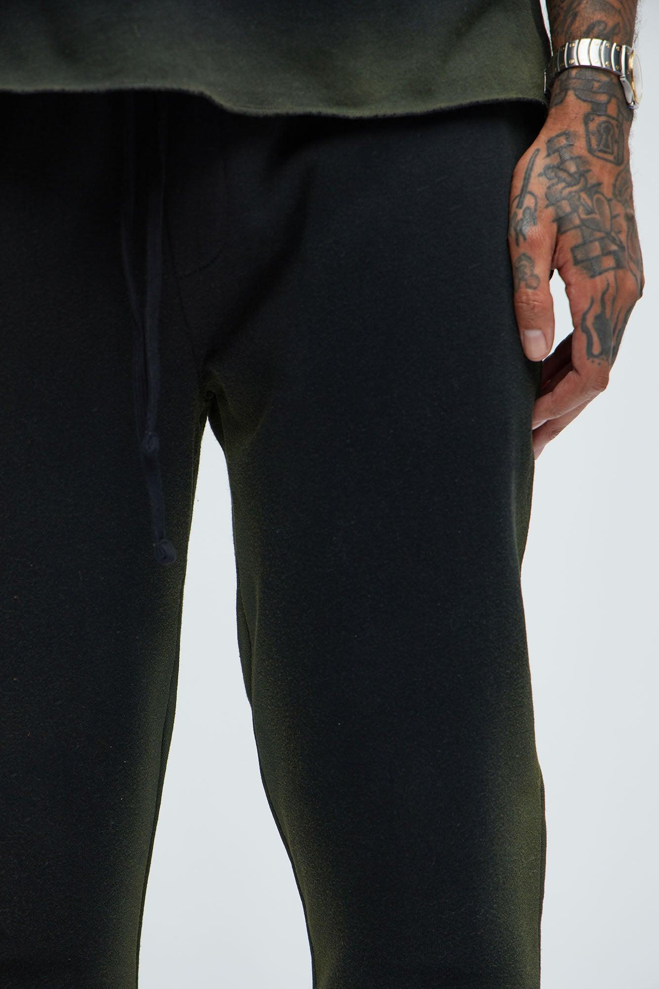 Tyson Blurred Lines Skinny Flare Sweatpants - Black Product Image