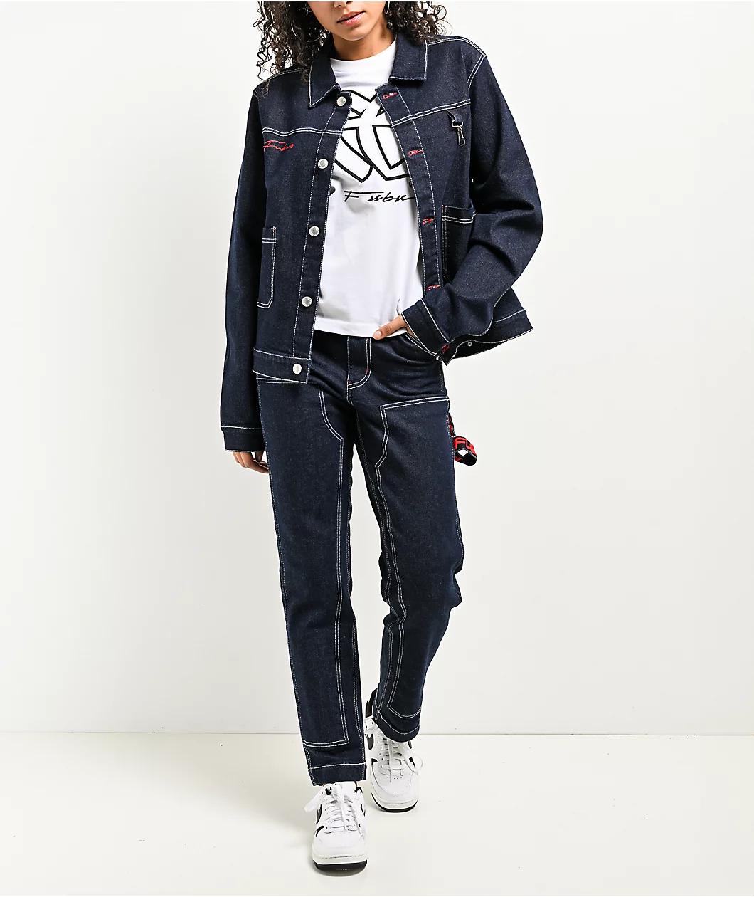 FUBU Classic Dark Blue Denim Jacket Product Image
