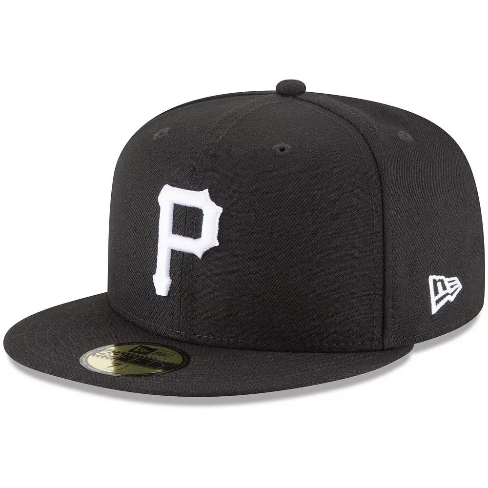 Men's New Era Black Pittsburgh Pirates 59FIFTY Fitted Hat, Size: 7 7/8 Product Image