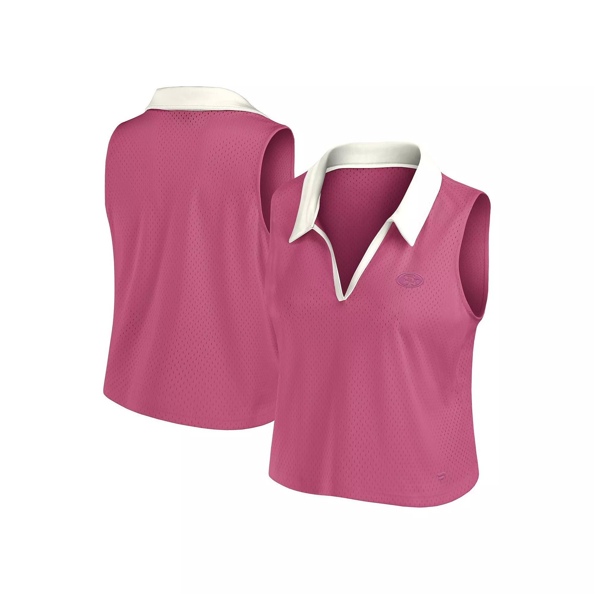 Women's Fanatics Pink San Francisco 49ers Studio Wellness V-Neck Tank Top,  Product Image