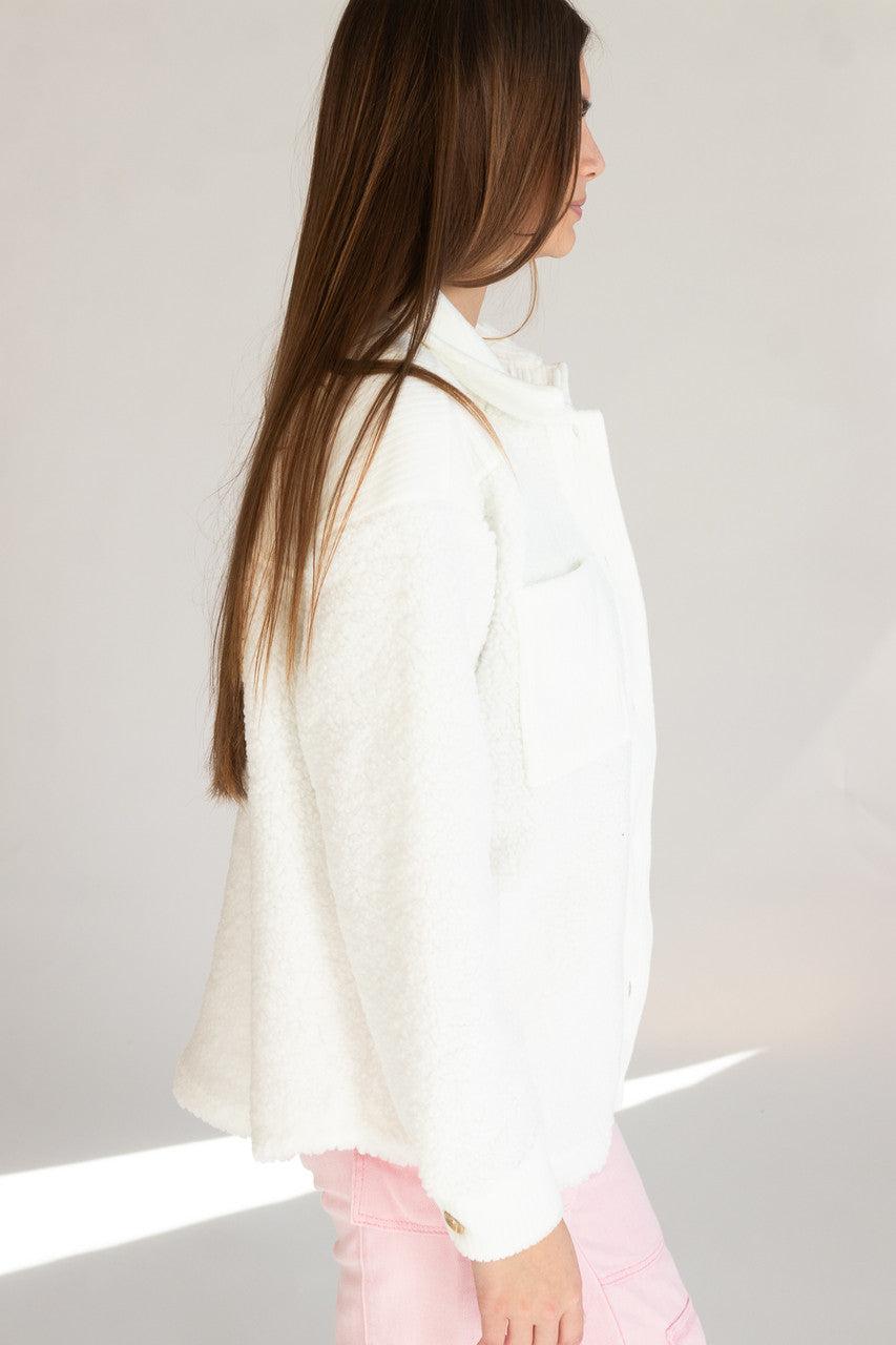 Contrast Sherpa Shacket Product Image