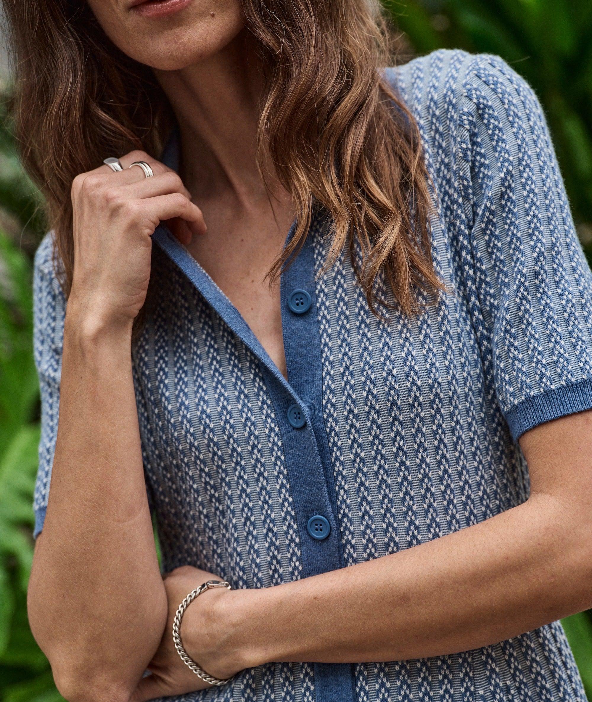 Alice Textured Polo Dress Product Image