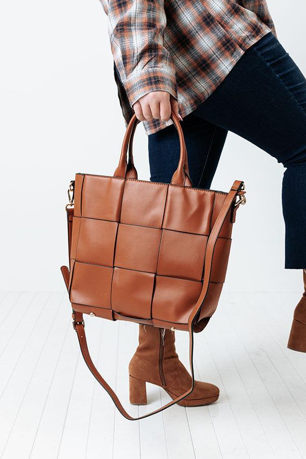 Keep It High Profile Faux Leather Tote In Maple Product Image