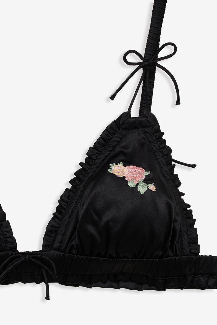 Everyday Rosebud Bralette — Black Product Image