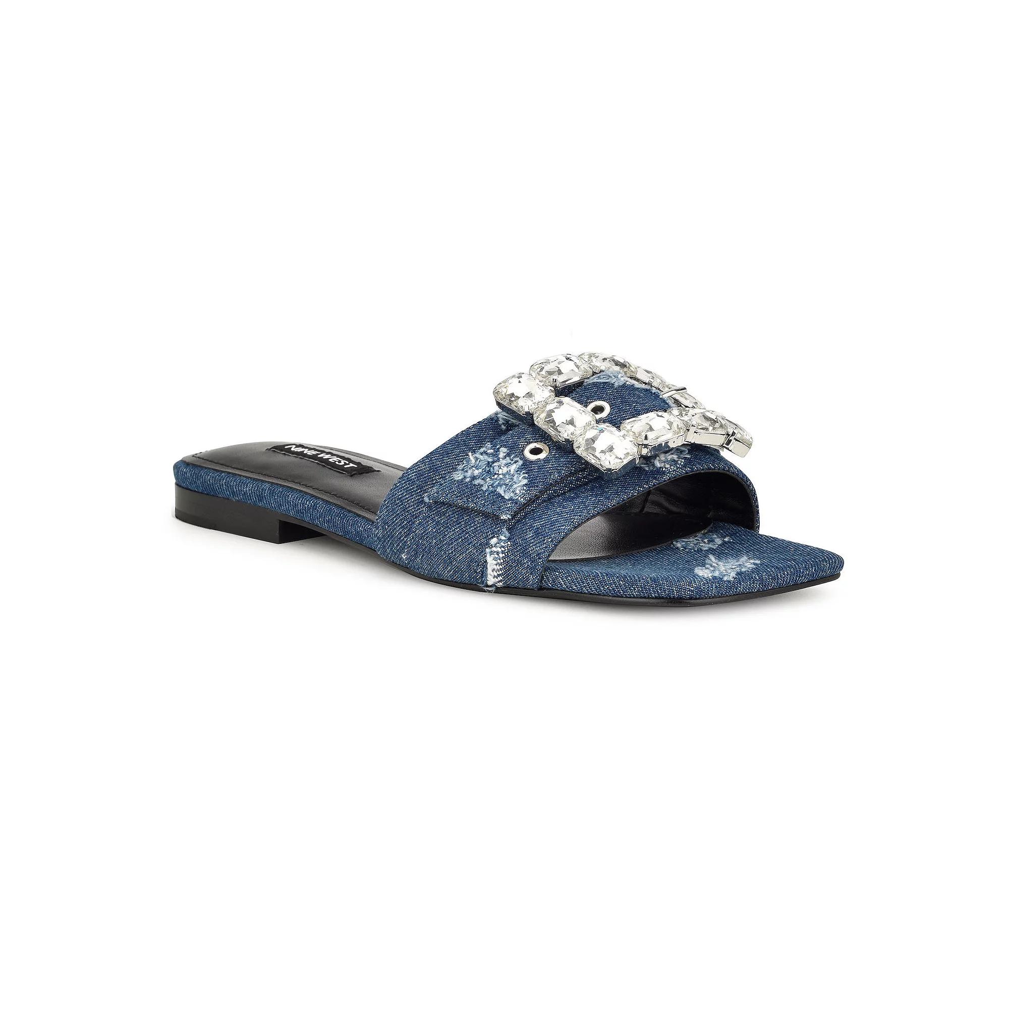 Nine West Matter Slip-on Embellished Women's Flat Sandals,  Product Image