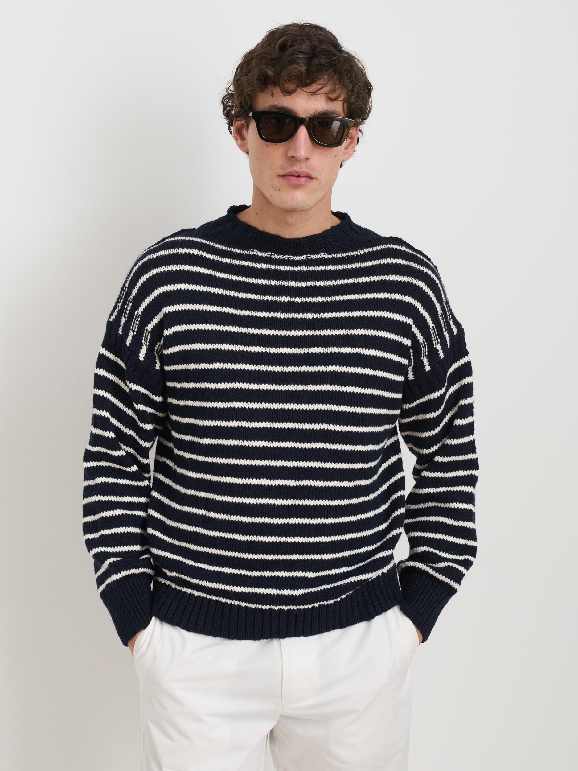 Harbor Stripe Sweater In Cotton Product Image