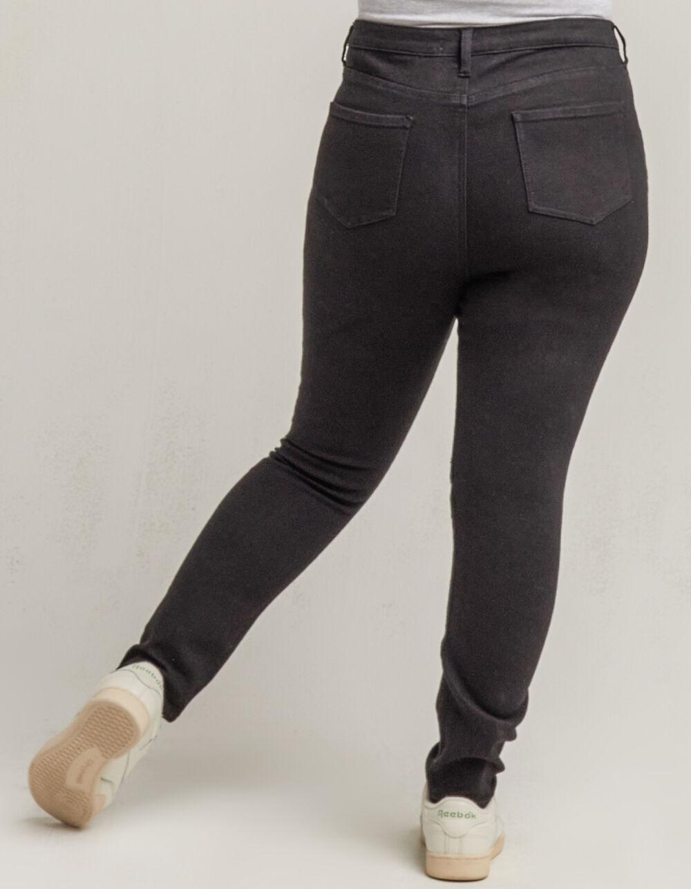 RSQ Curvy High Rise Womens Skinny Jeans - BLACK Product Image