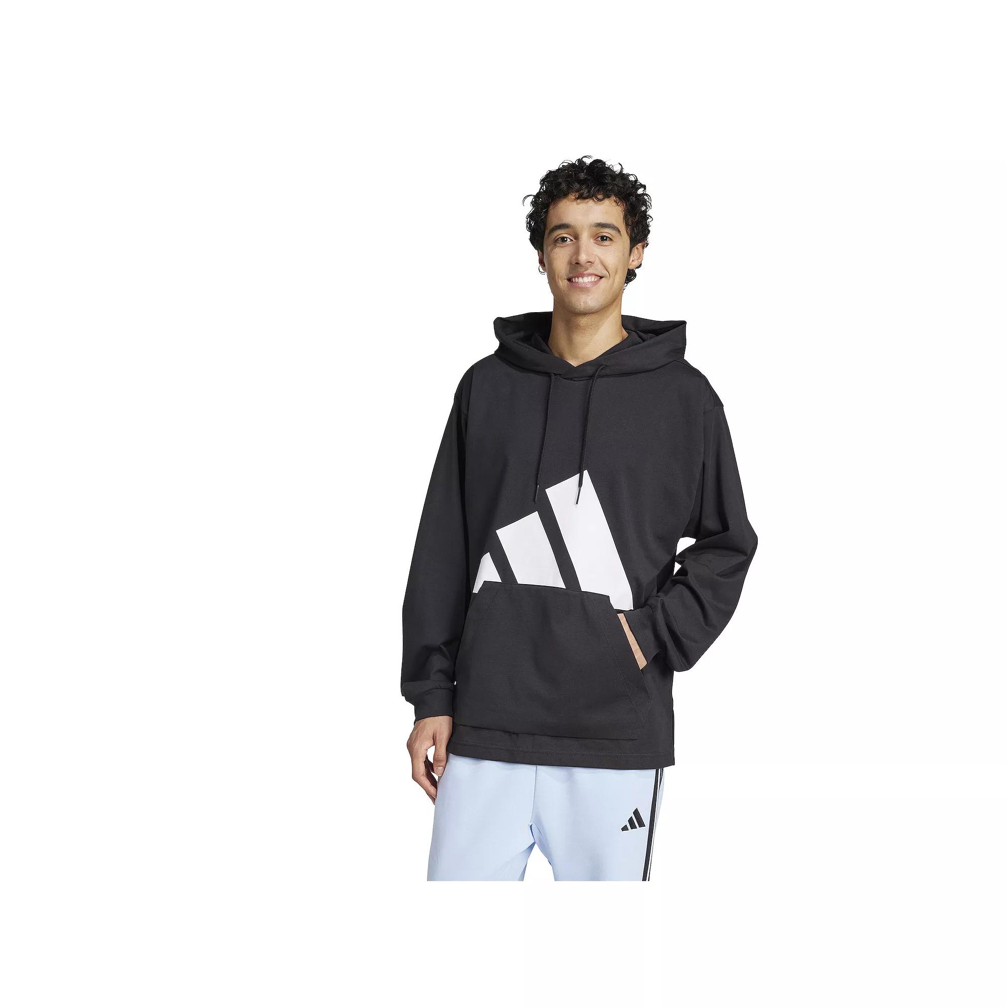 Men's adidas Essentials Single Jersey Sportswear Hoodie, Size: XL, Black Product Image