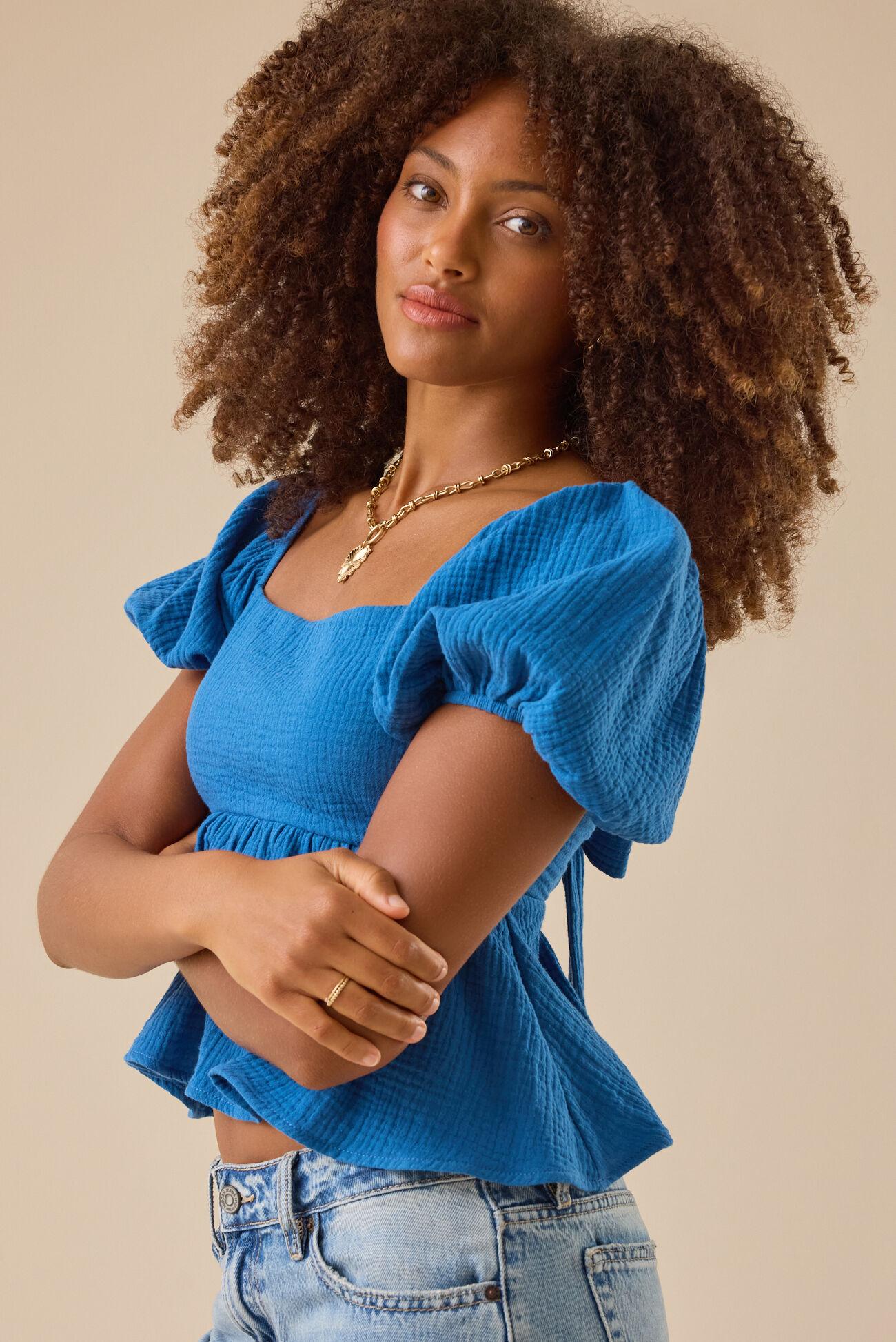 Nia Tie Back Babydoll Top Product Image