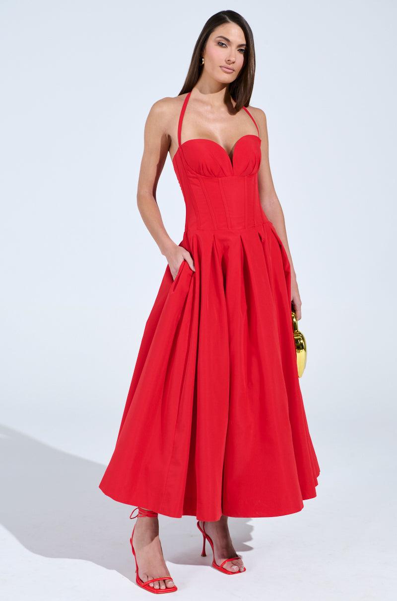 DOLCE DREAMING MIDI DRESS WITH CORSET Product Image