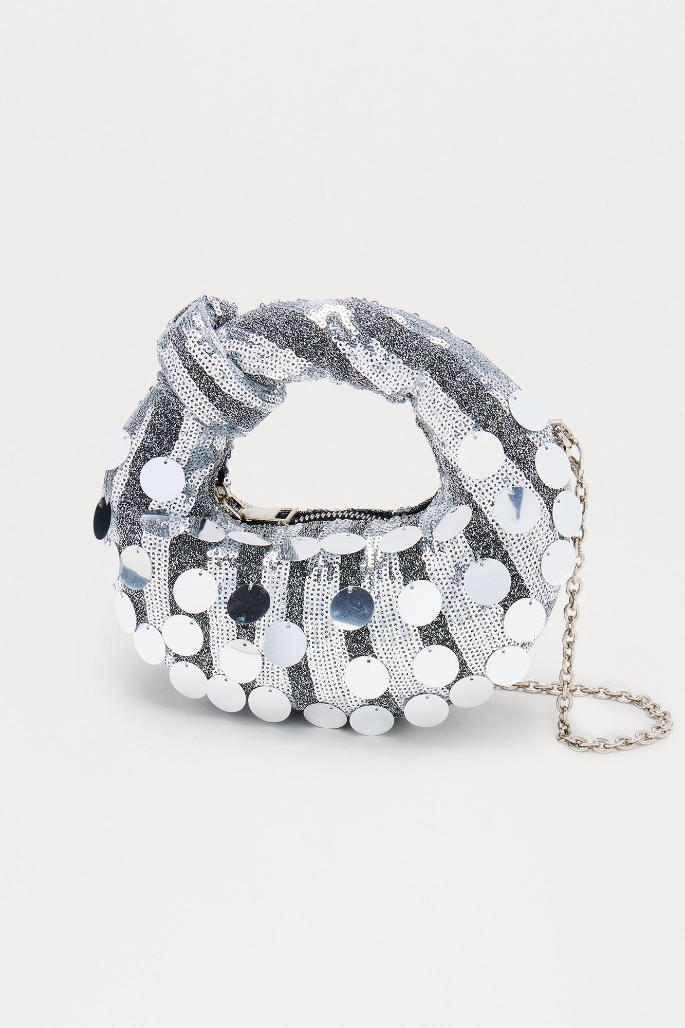 Shine All Night Sequin Clutch - Silver Female Product Image