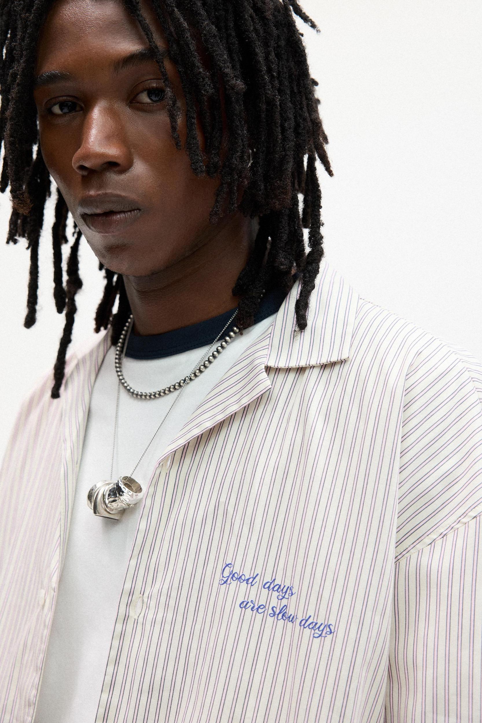 Striped short sleeve shirt Product Image