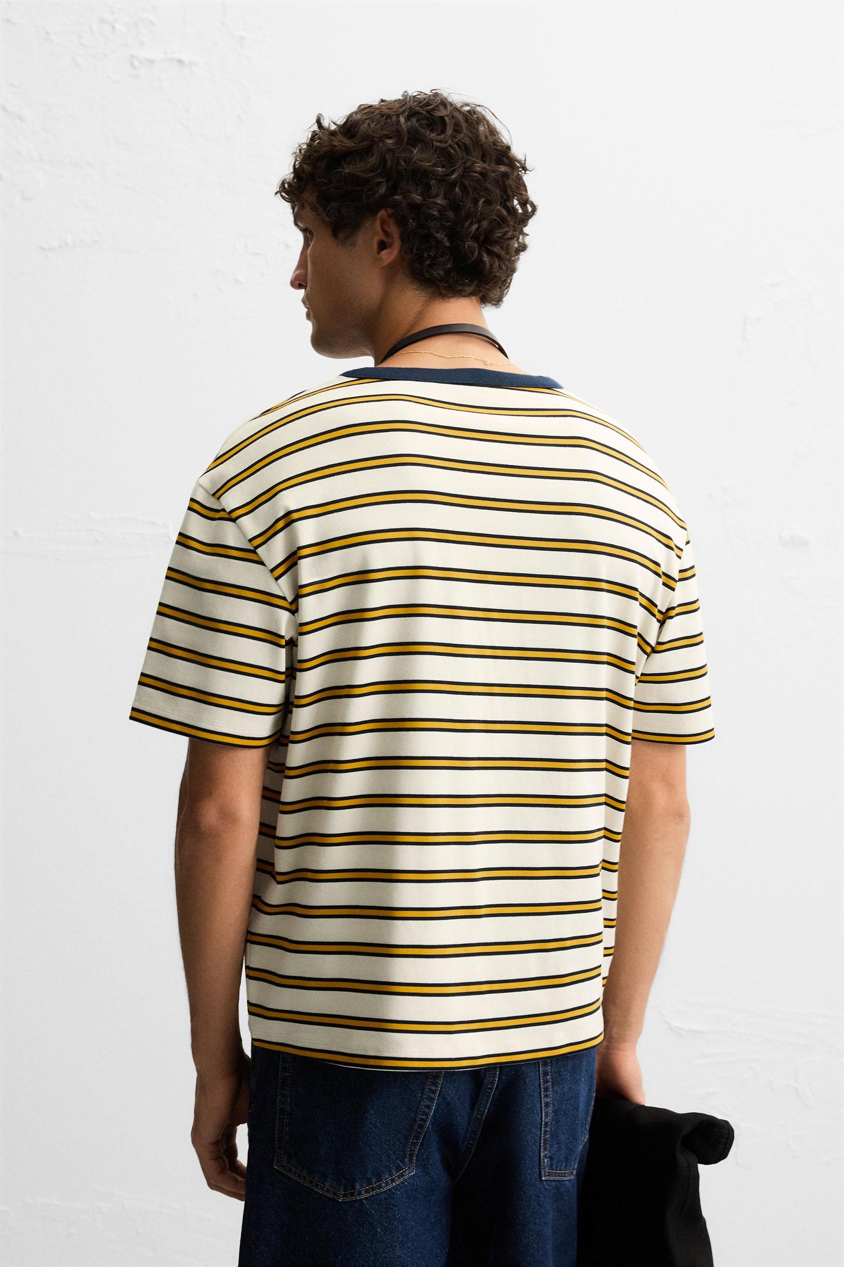 STRIPED JACQUARD T-SHIRT Product Image