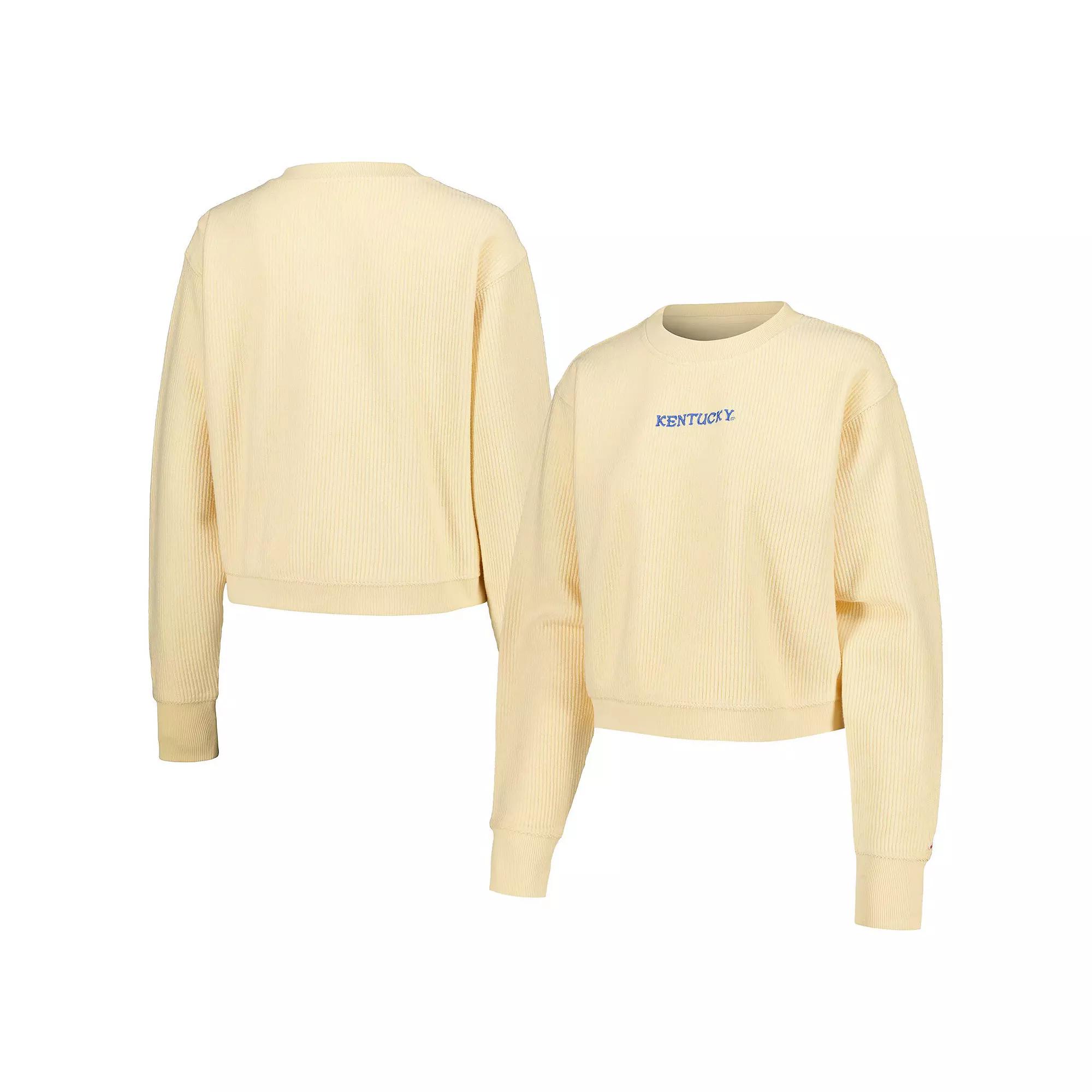 Women's League Collegiate Wear Cream Kentucky Wildcats Timber Cropped Pullover Sweatshirt,  Product Image