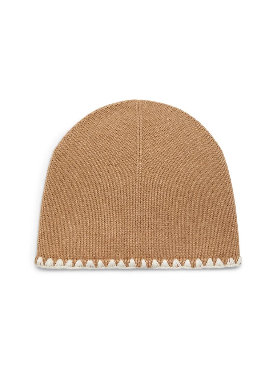 Womens Whipstitch Trim Cashmere Hat Product Image