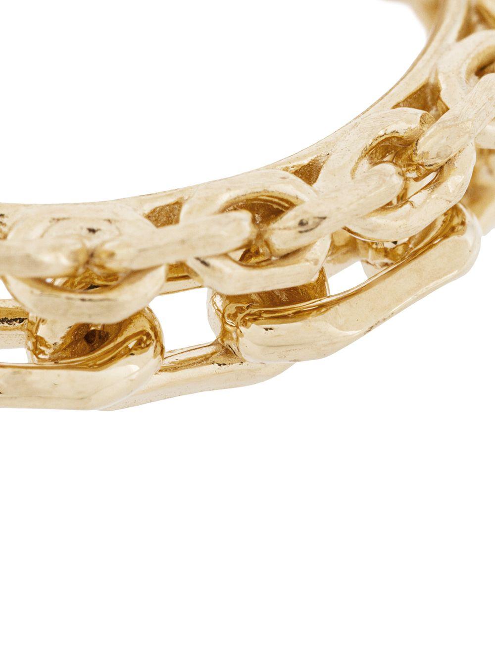 chain-embellished stacked ring Product Image