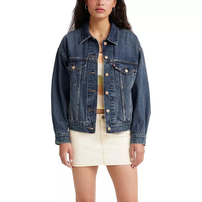 Women's Levi's® Denim '90s Trucker Jean Jacket, Size: Large, Road Less Traveled Product Image