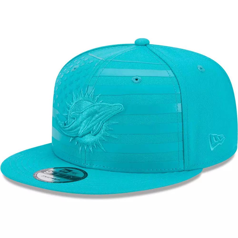 Men's New Era Aqua Miami Dolphins Independent 9FIFTY Snapback Hat, Turquoise A Product Image