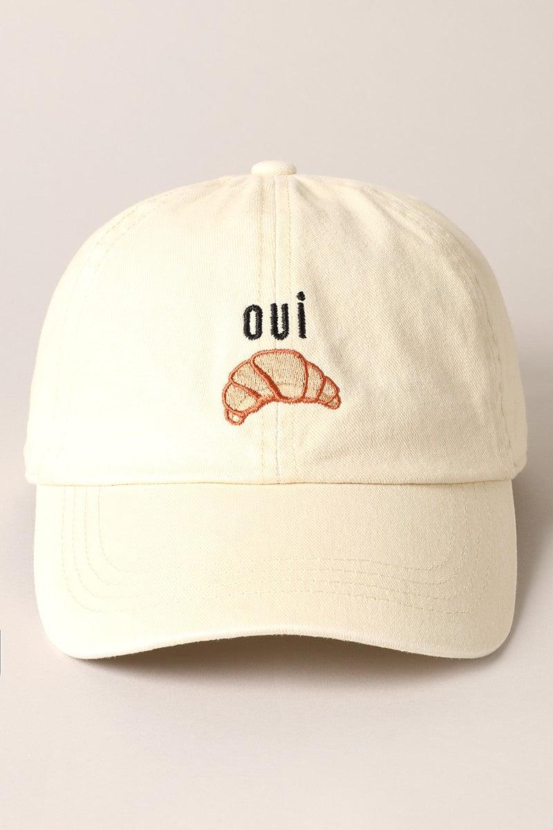 Oui Croissant Baseball Cap Product Image