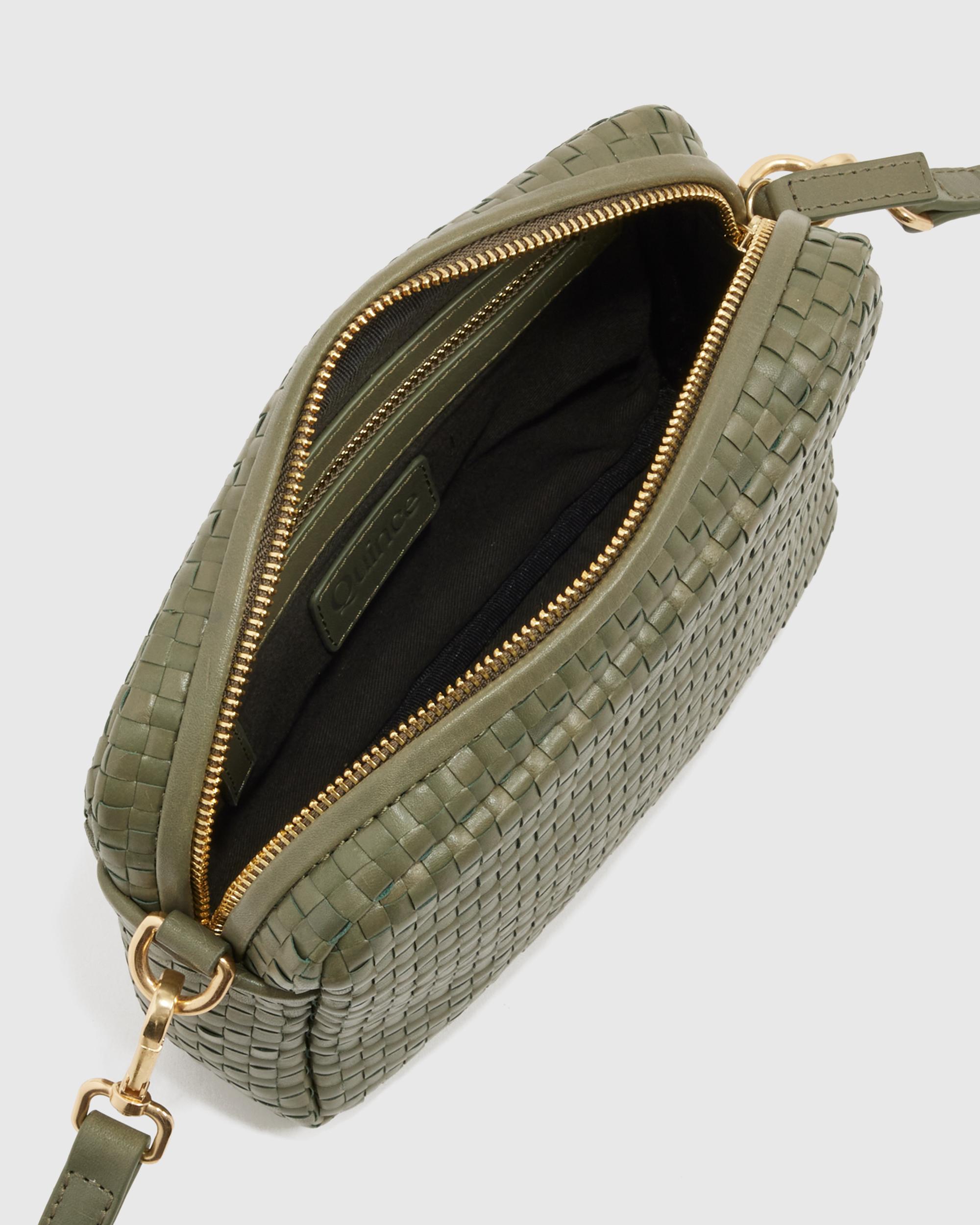 Quince | Women's Italian Leather Handwoven Crossbody Product Image