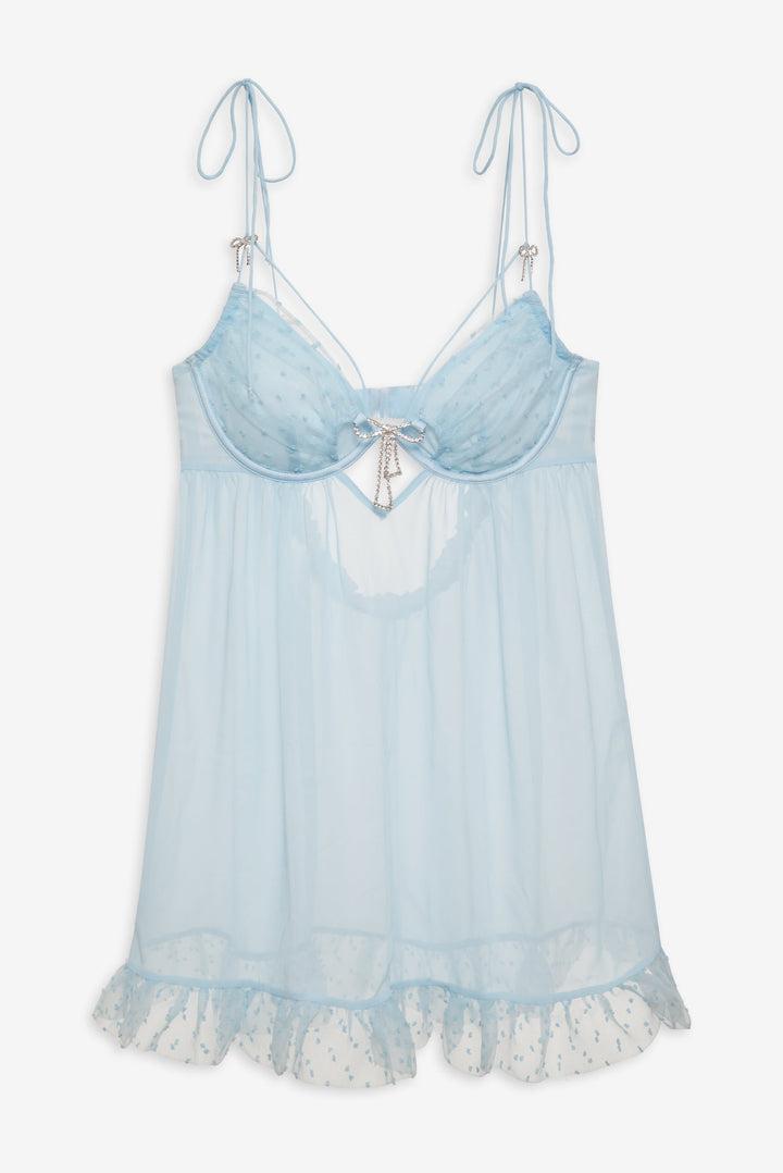 Izzy Slip Dress — Blue Product Image