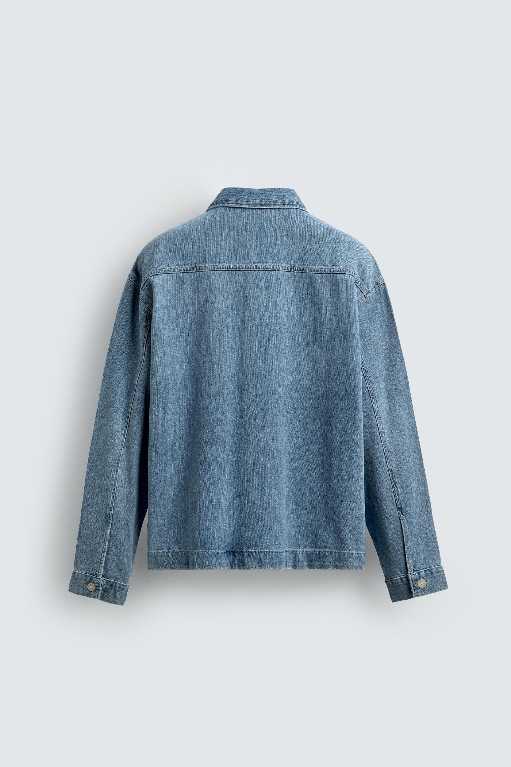 BOXY FIT DENIM SHIRT Product Image