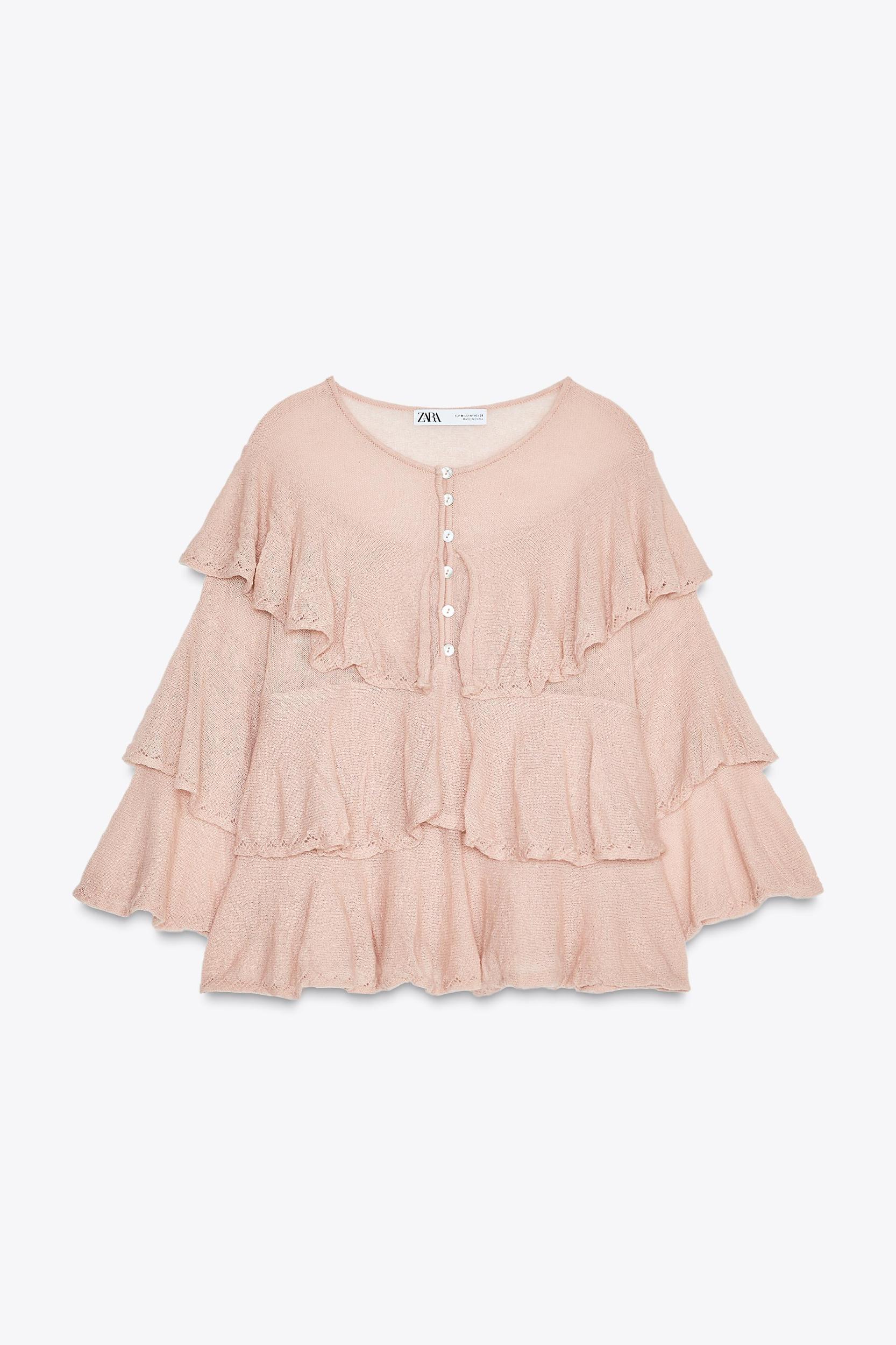 RUFFLED KNIT TOP Product Image