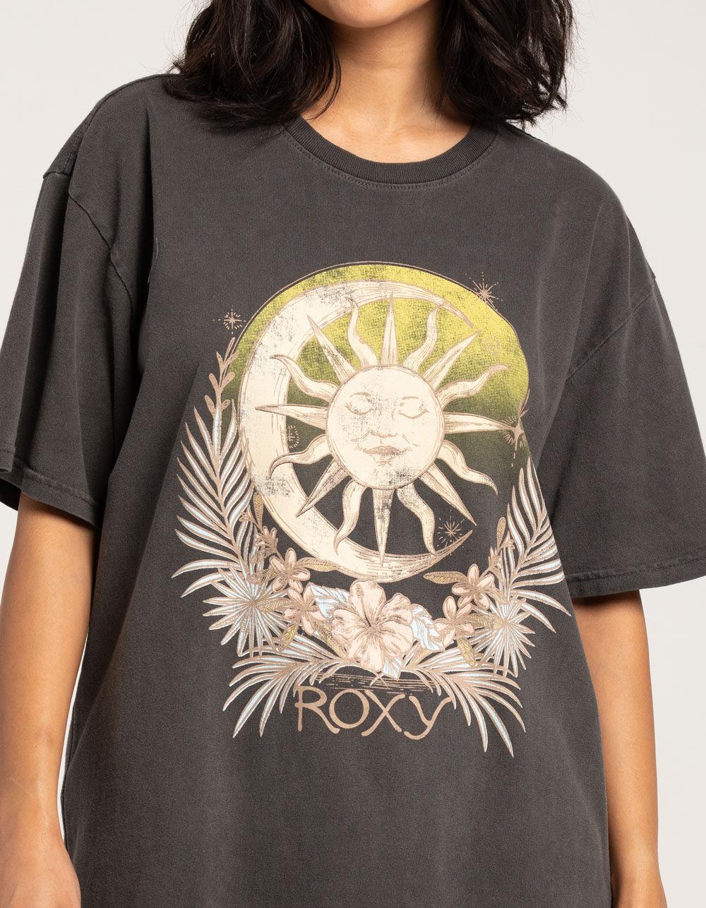 ROXY Sun And Moon Womens Boyfriend Tee - OFF-BLACK Product Image