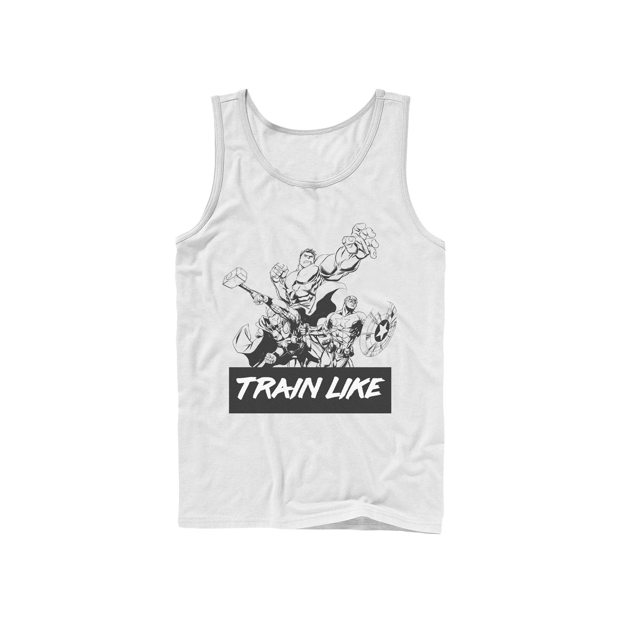 Men's Marvel Train Like The Avengers Outline Portrait Tank Top, Boy's,  Product Image