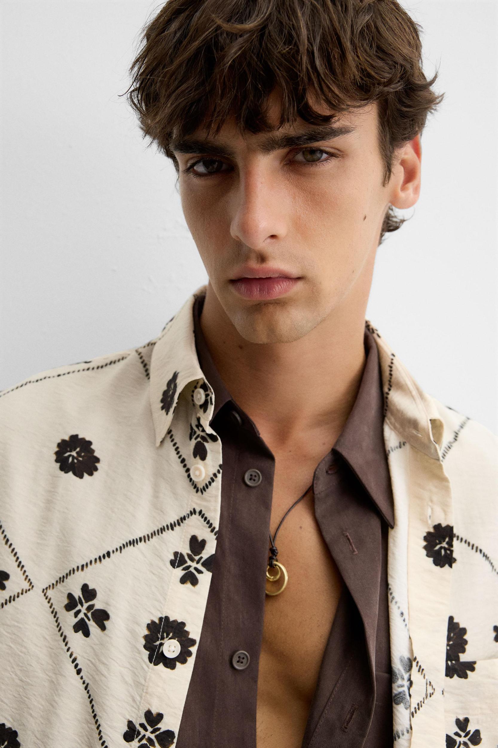 CONTRAST PRINT SHIRT Product Image