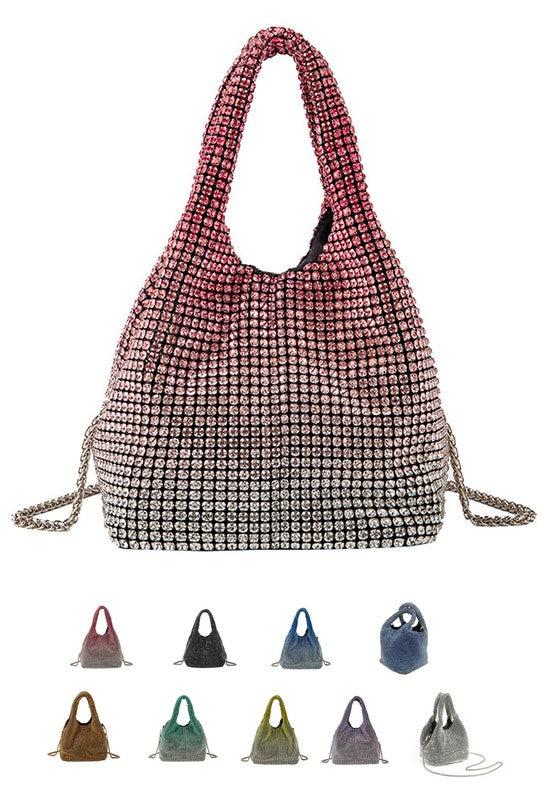 Full Diamond Bag Bucket Rhinestone Chain Purse Product Image