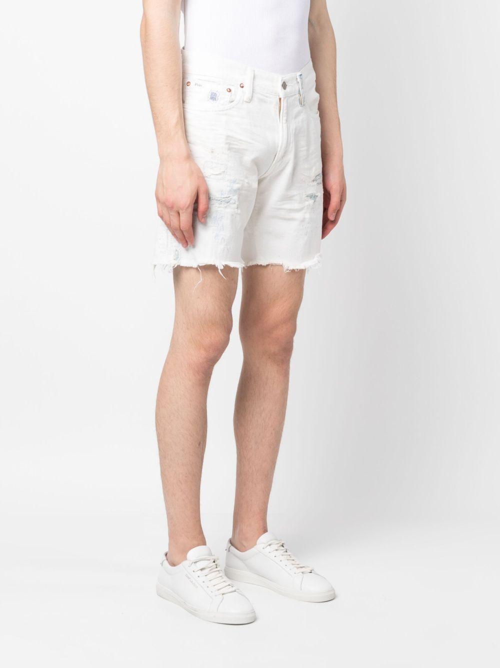 ripped-detailing denim shorts Product Image