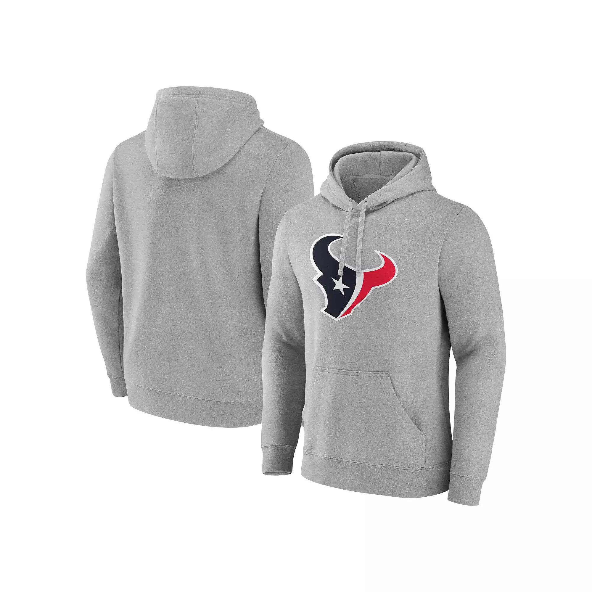 Men's Fanatics Heather Gray Houston Texans Deliver Fleece Pullover Hoodie, Size: XL, Grey Product Image