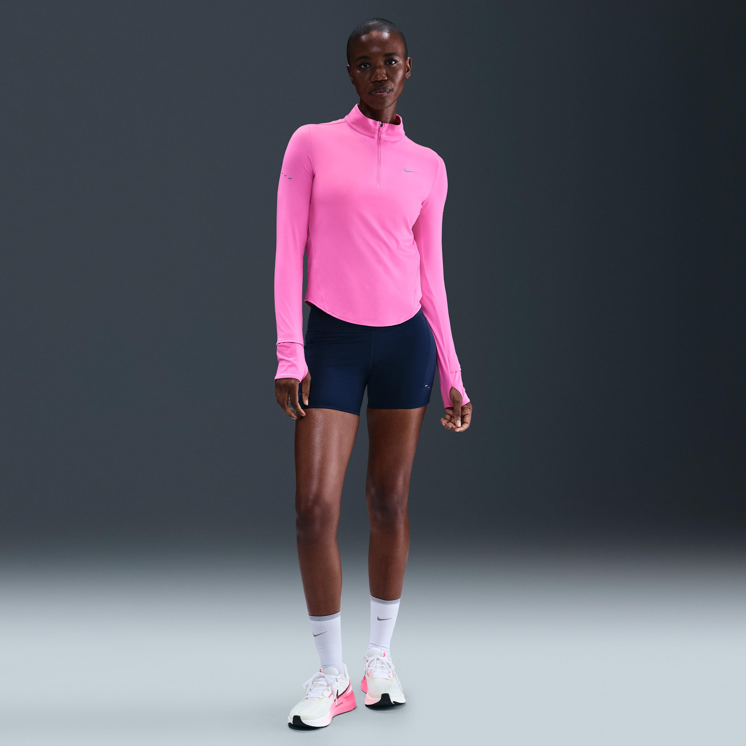 Nike Womens Swift Dri-FIT UV 1/4-Zip Running Top | HQ0499-036 Product Image
