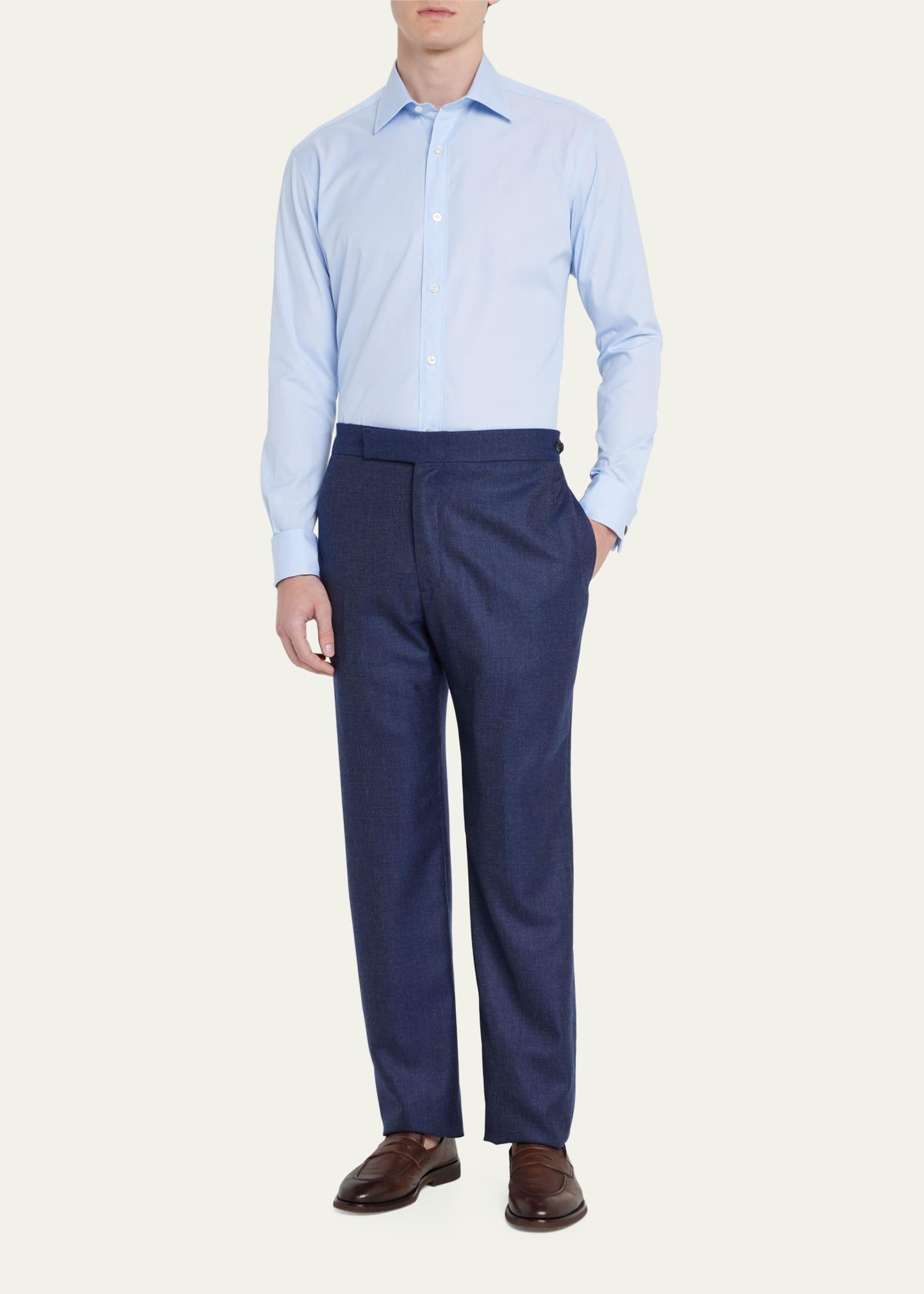 Mens French Cuff Cotton Dress Shirt Product Image