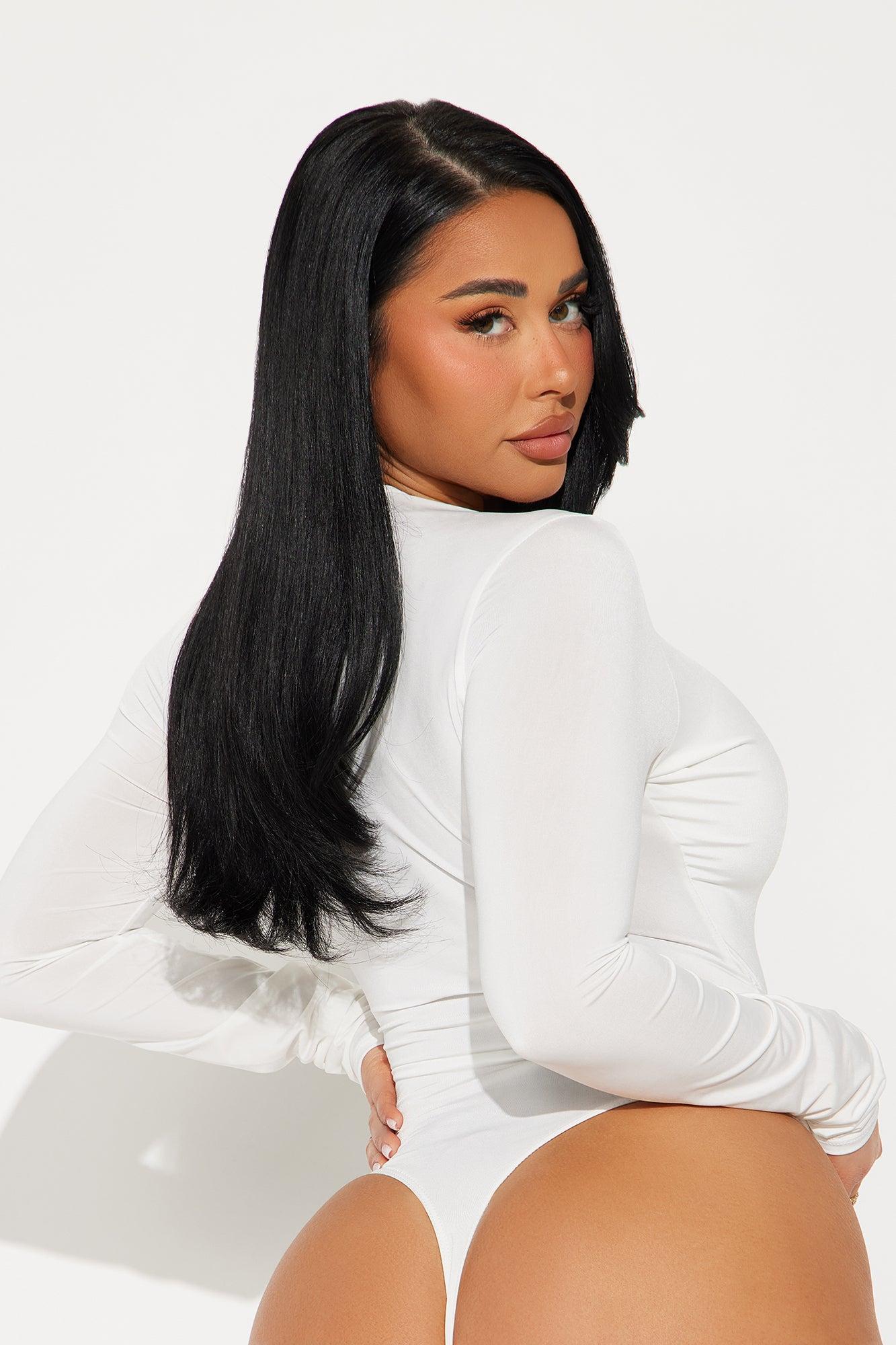 Bianca Belted Long Sleeve Bodysuit - Ivory Product Image