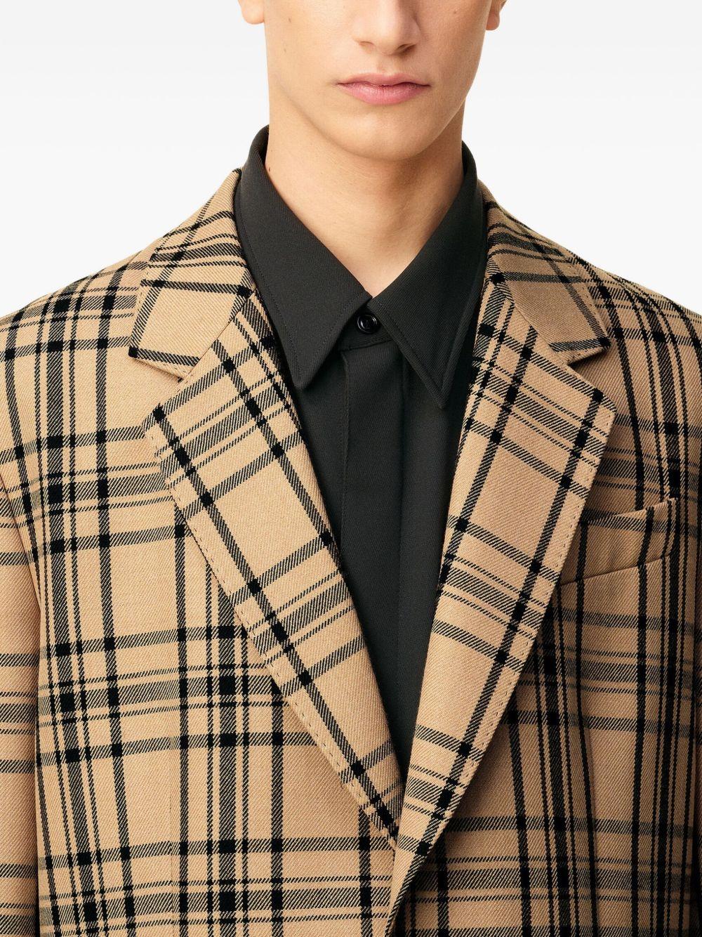 checked wool jacket Product Image