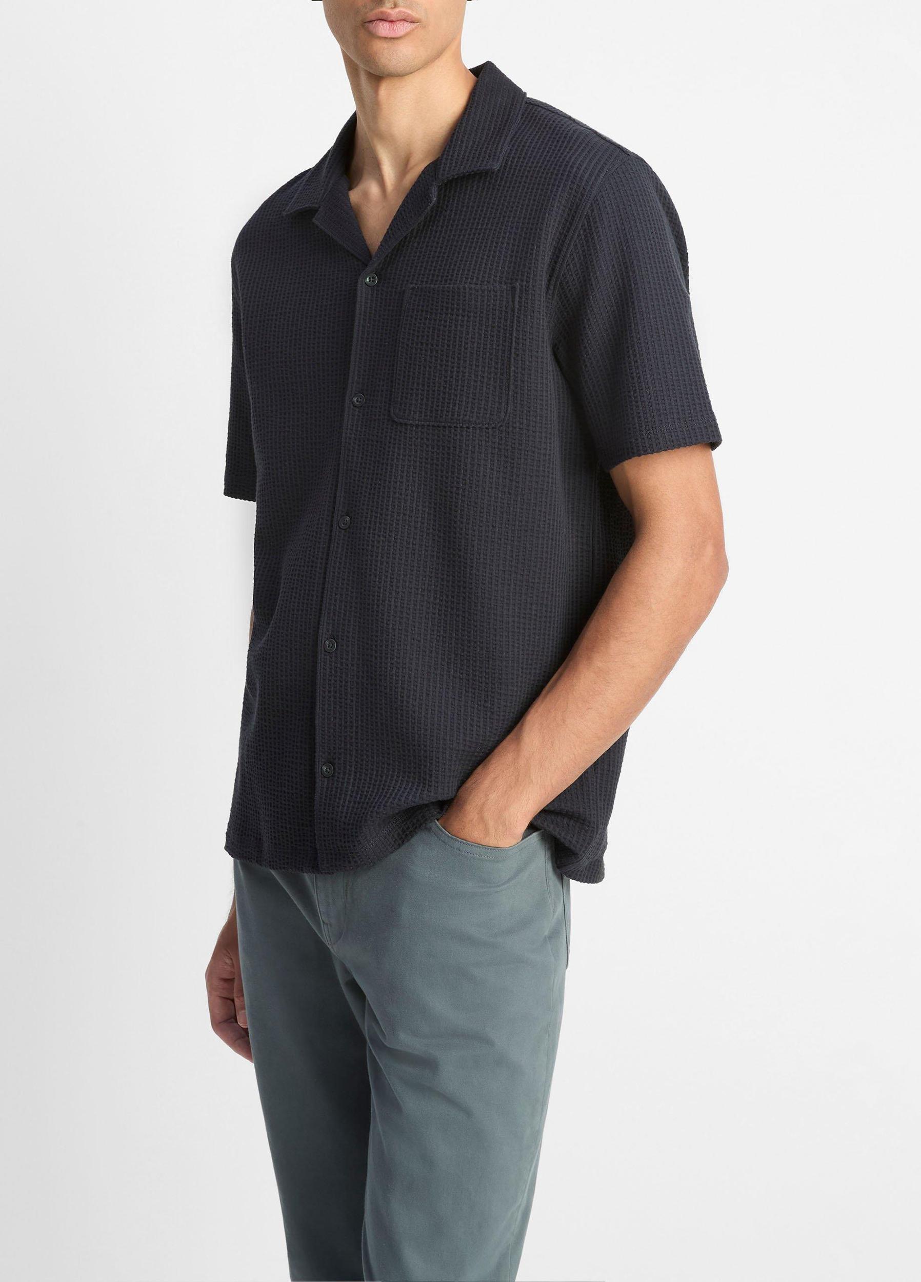 Seersucker-Knit Cotton Cabana Shirt Product Image