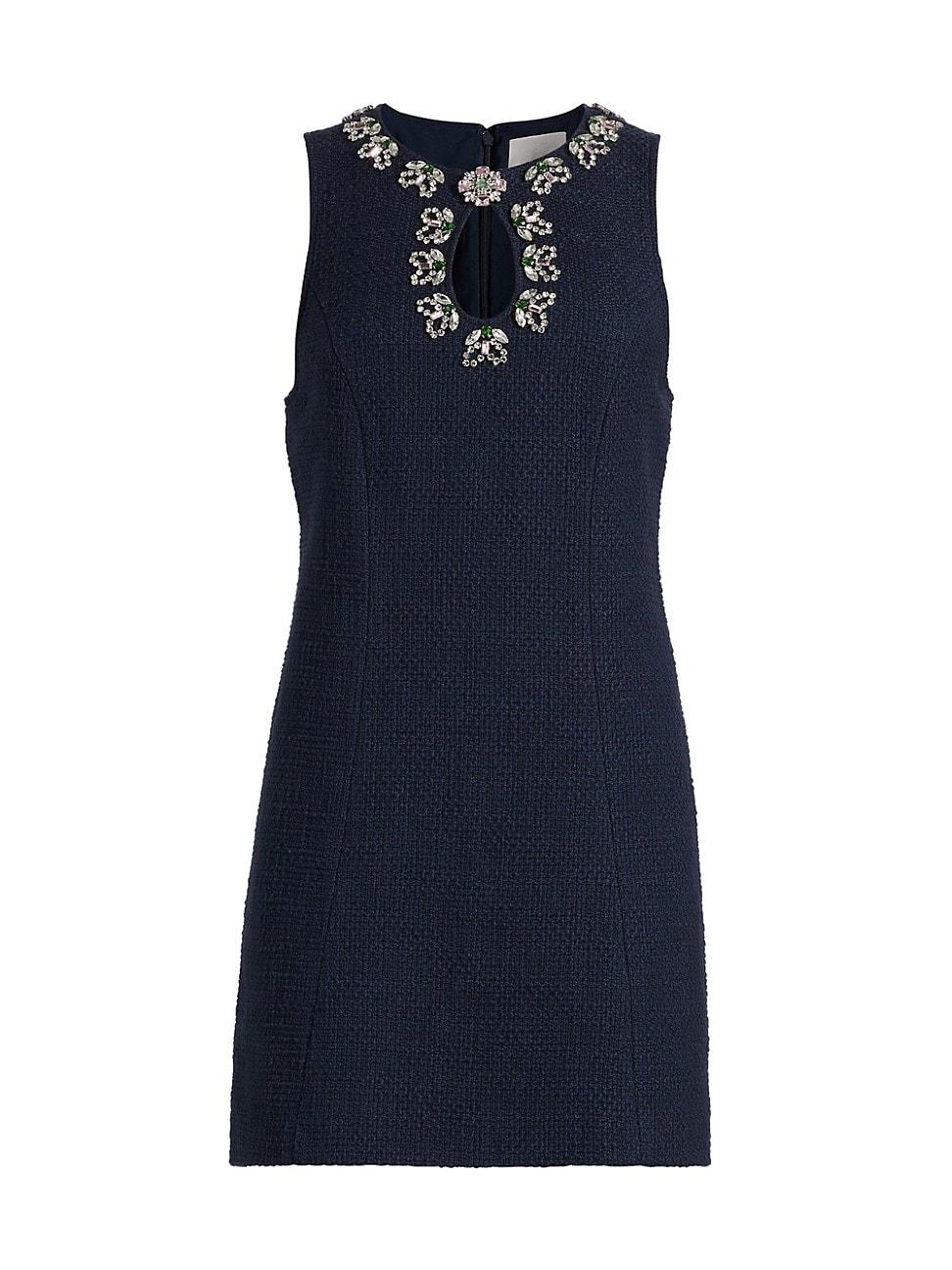 Womens Franchelle Embellished Keyhole Minidress Product Image