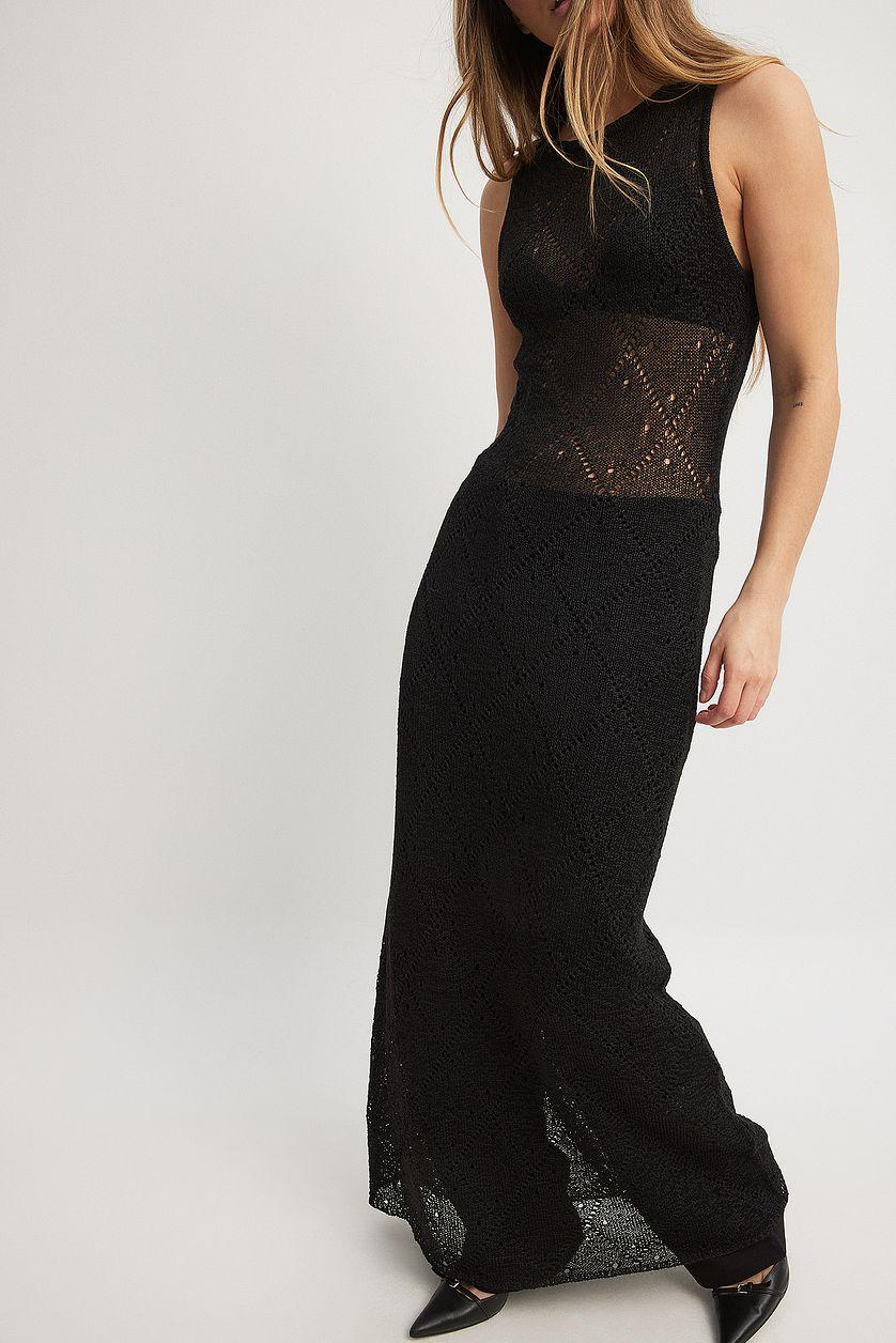 Crochet Knitted Maxi Dress Product Image