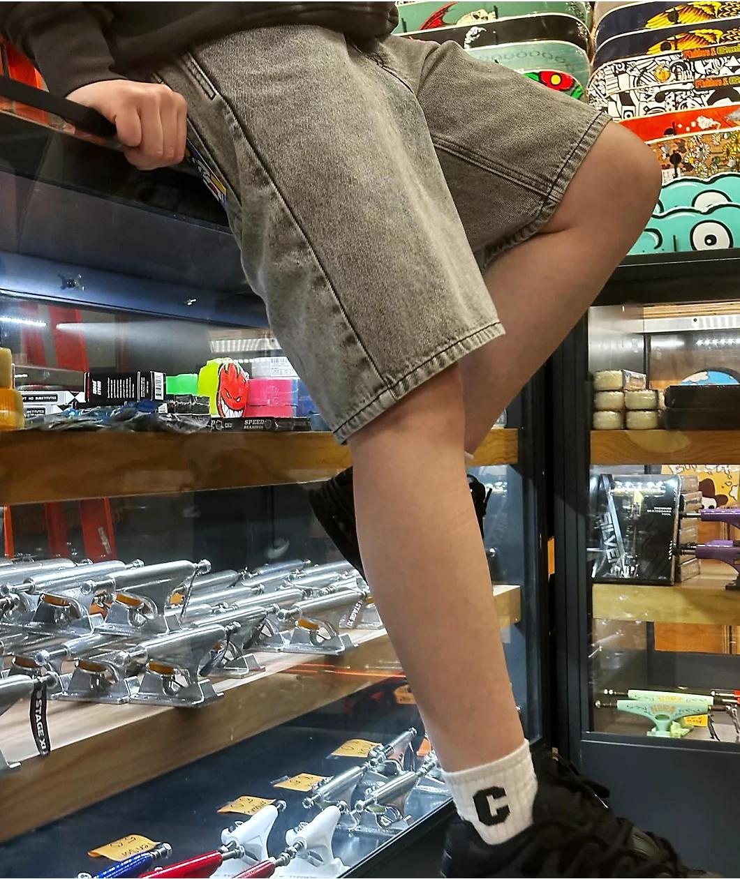 Empyre Colby Loose Fit Denim Skate Shorts Product Image