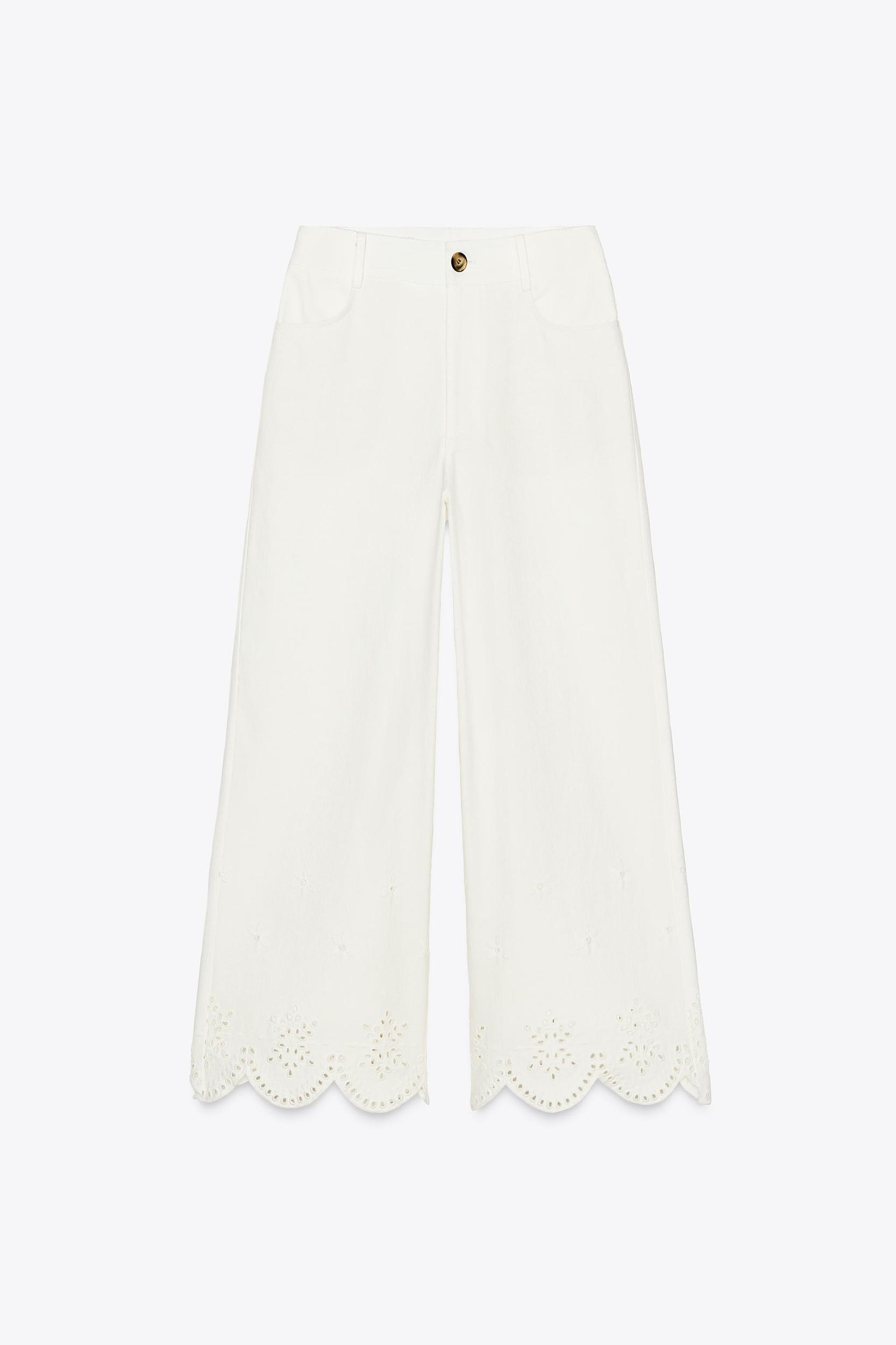 EYELET EMBROIDERED CULOTTES Product Image