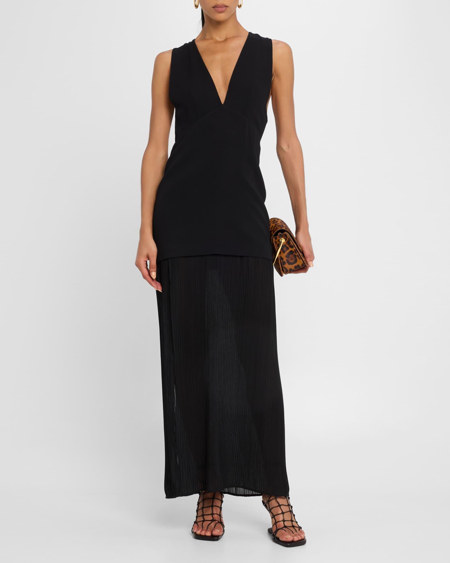 Chloe Mixed-Media Shift Dress Product Image