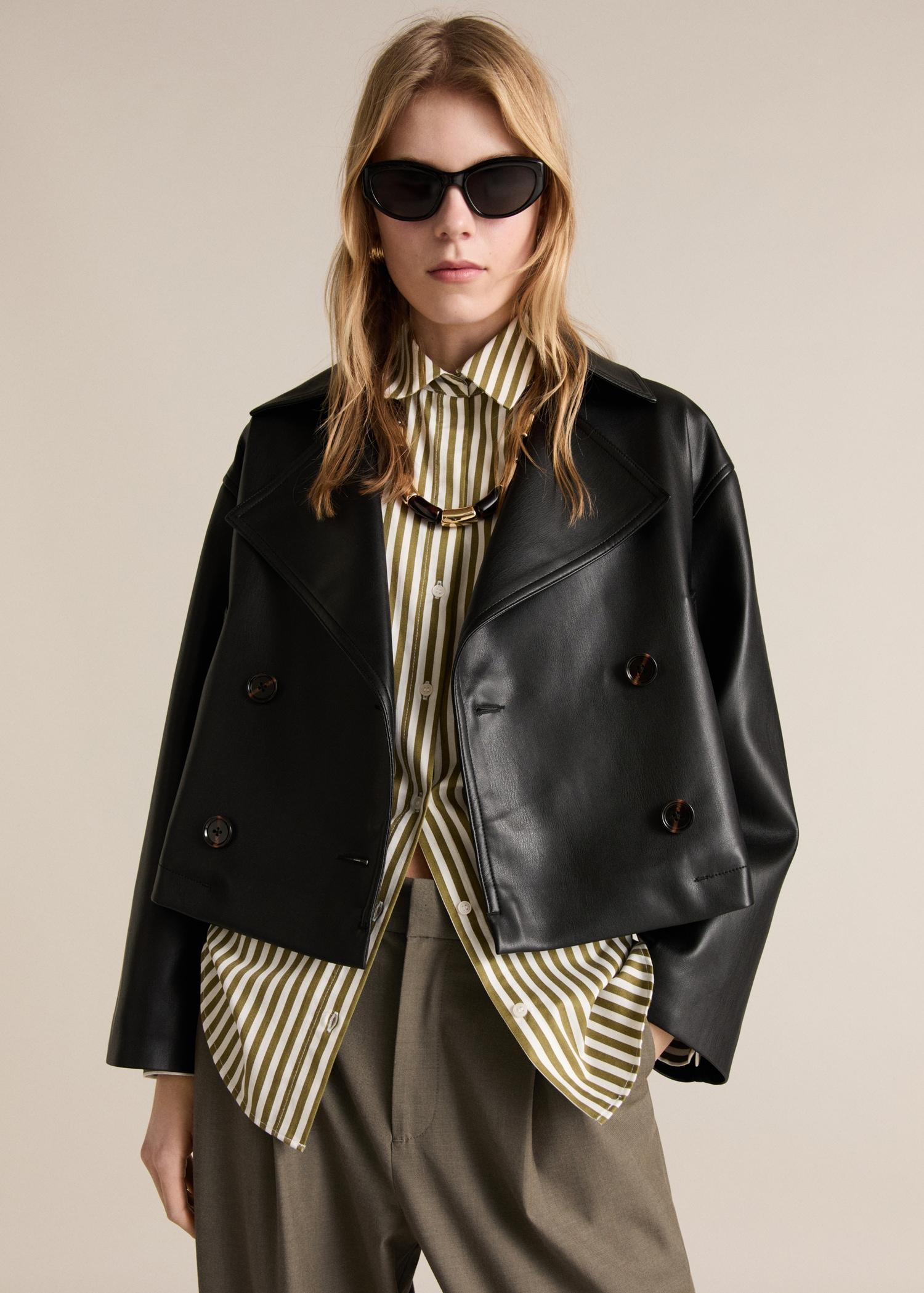 Straight mid-rise pants - Women | MANGO USA Product Image