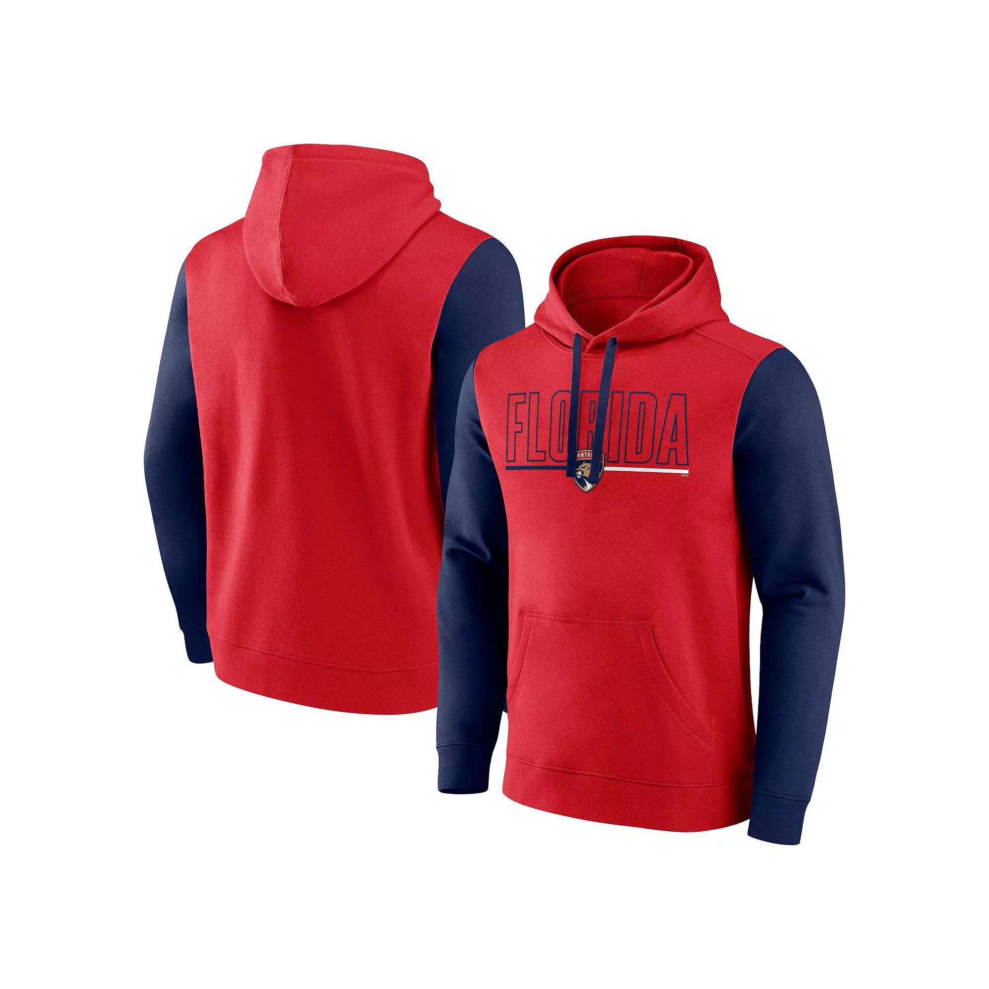 Men's Red Carolina Hurricanes Deliver Fleece Pullover Hoodie,  Product Image
