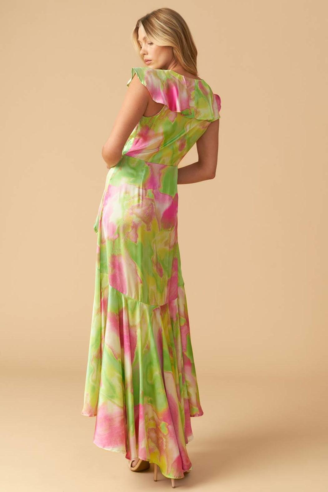 High Low Satin Dresss Product Image
