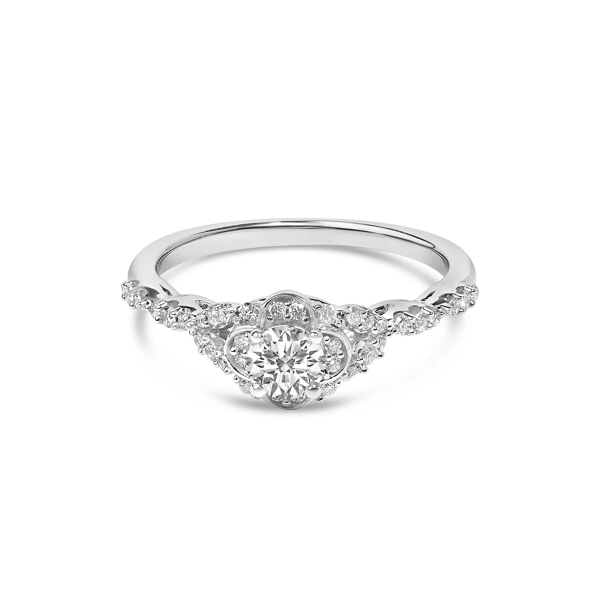 Haus of Brilliance 14k White Gold 1/2 Carat T.W. Lab-Grown Diamond Band Ring, Women's,  Product Image