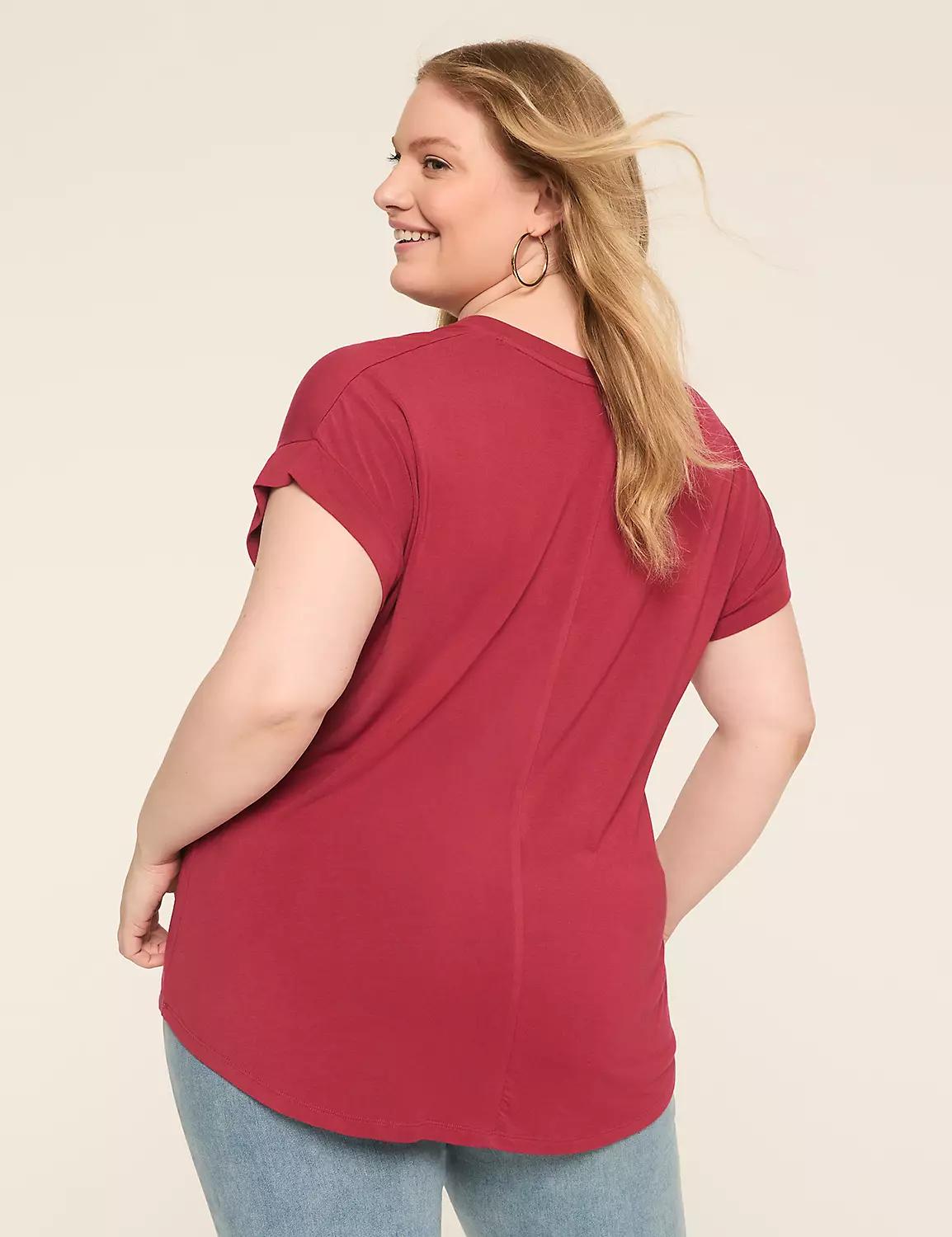 DreamFeel V-Neck Dolman-Sleeve Tee Product Image