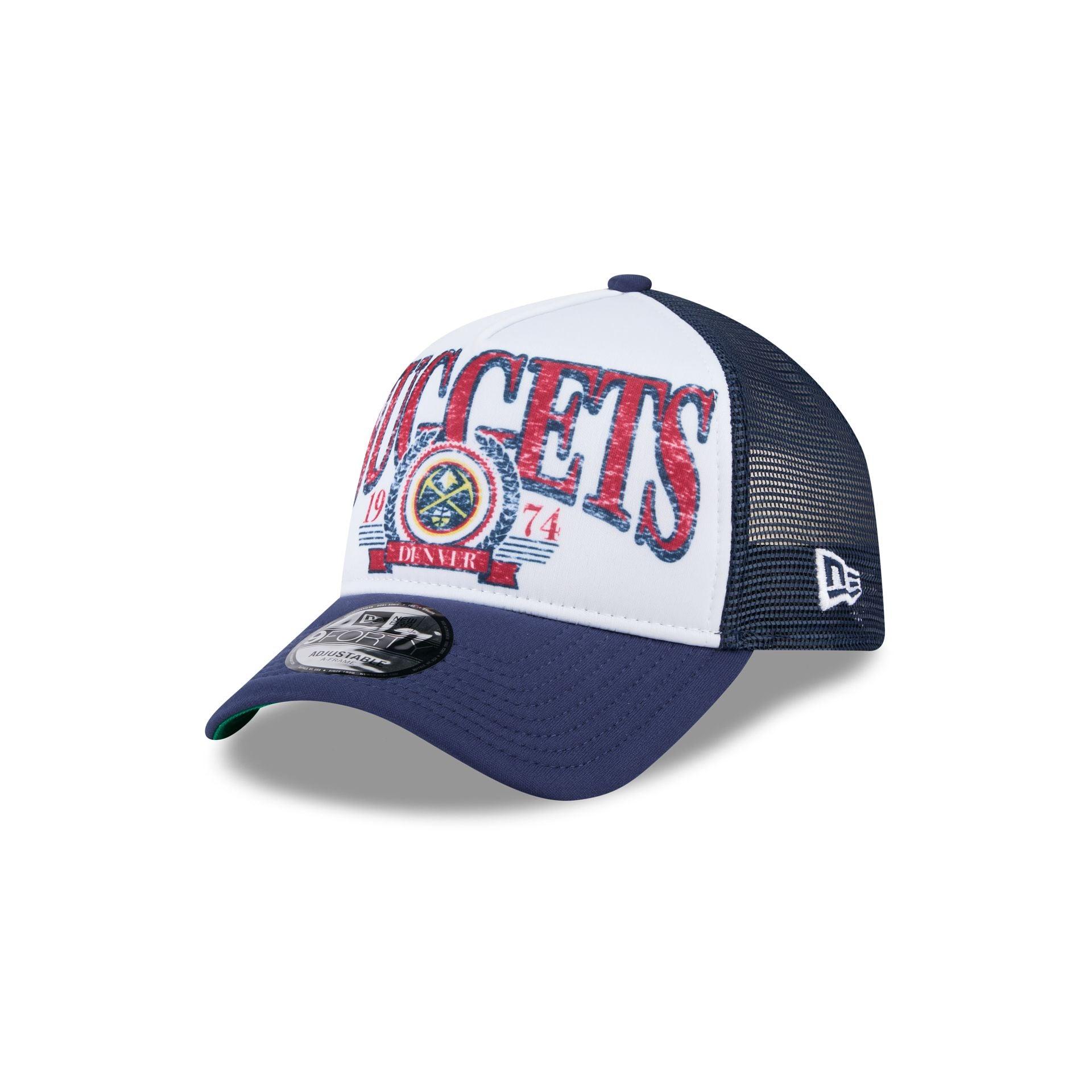Denver Nuggets Distressed 9FORTY A-Frame Trucker Hat Male Product Image