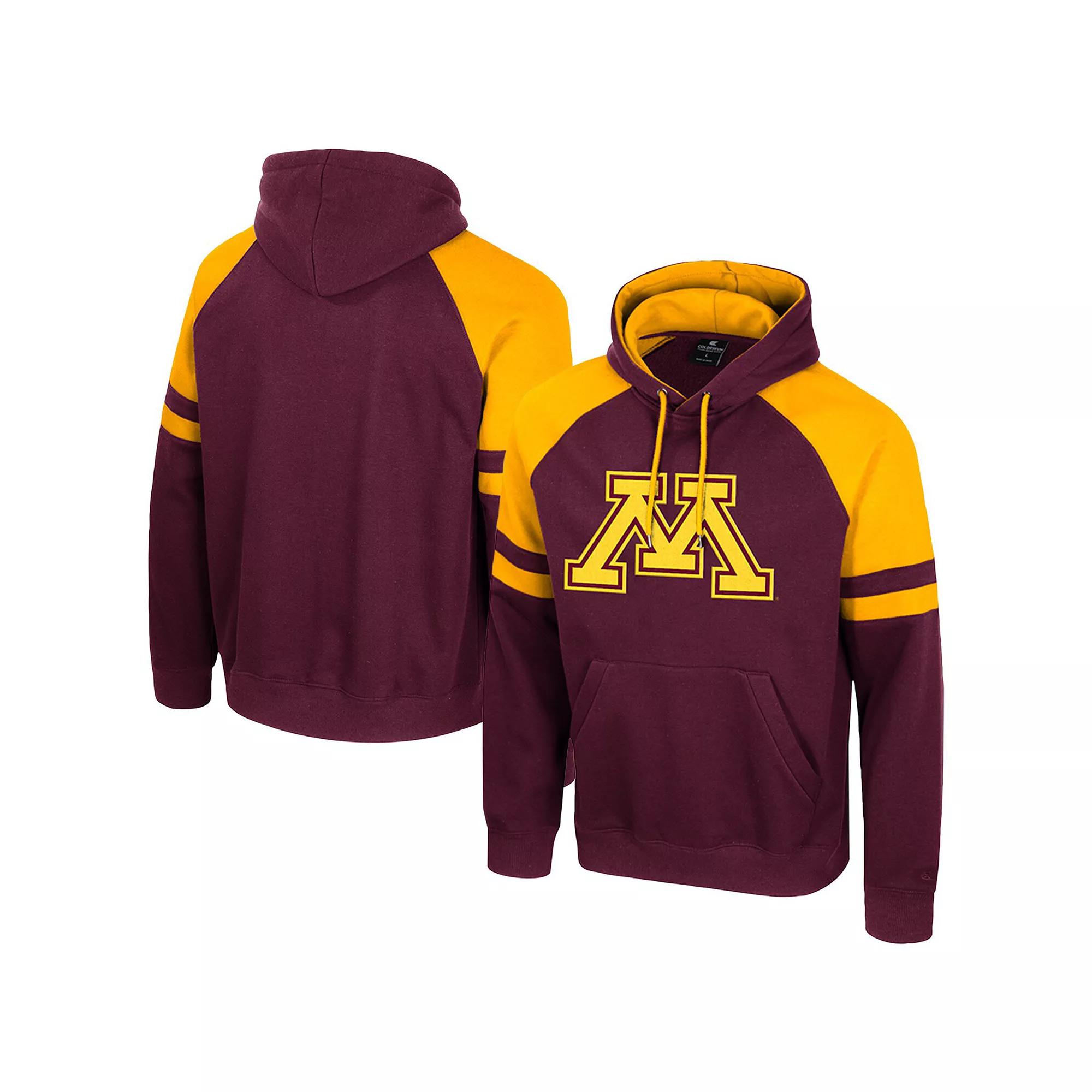 Men's Colosseum  Maroon Minnesota Golden Gophers Todd Raglan Pullover Hoodie, Size: Medium, Red Product Image
